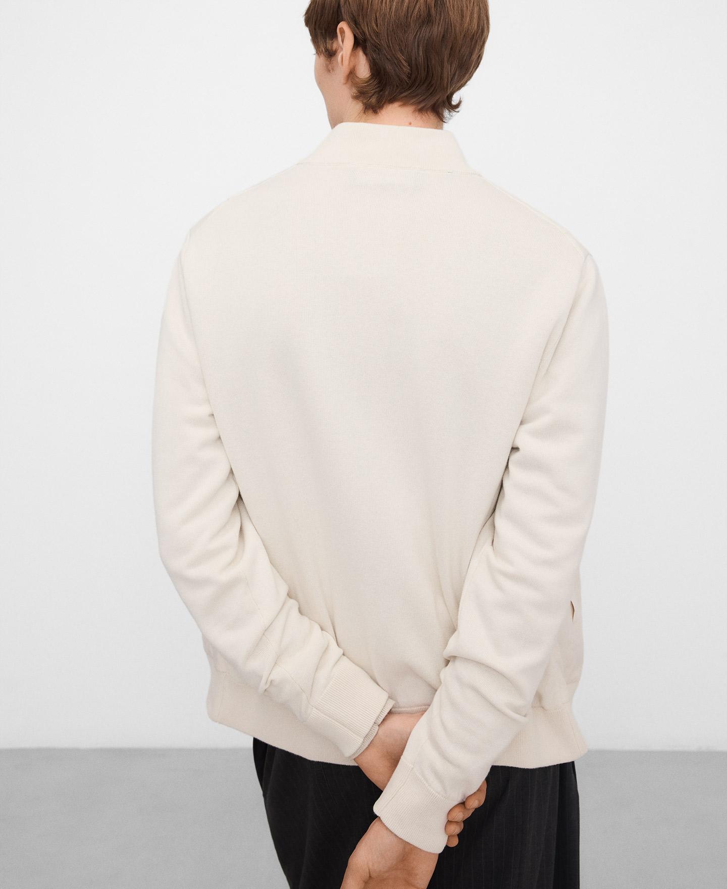 Cardigan em Malha e Nylon Pedra-3