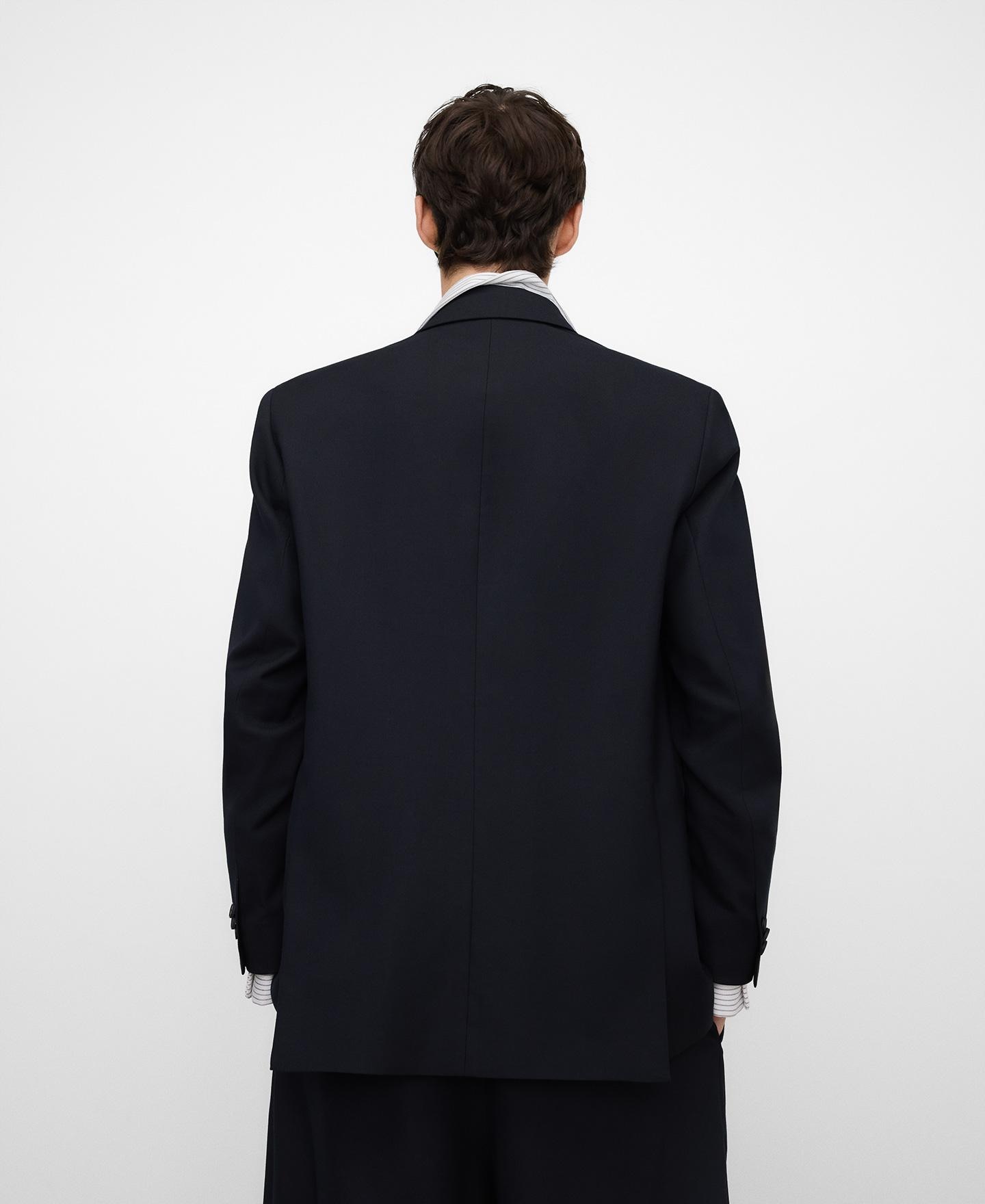 Blazer Combinada Relaxed Fit Azul-marinho-3