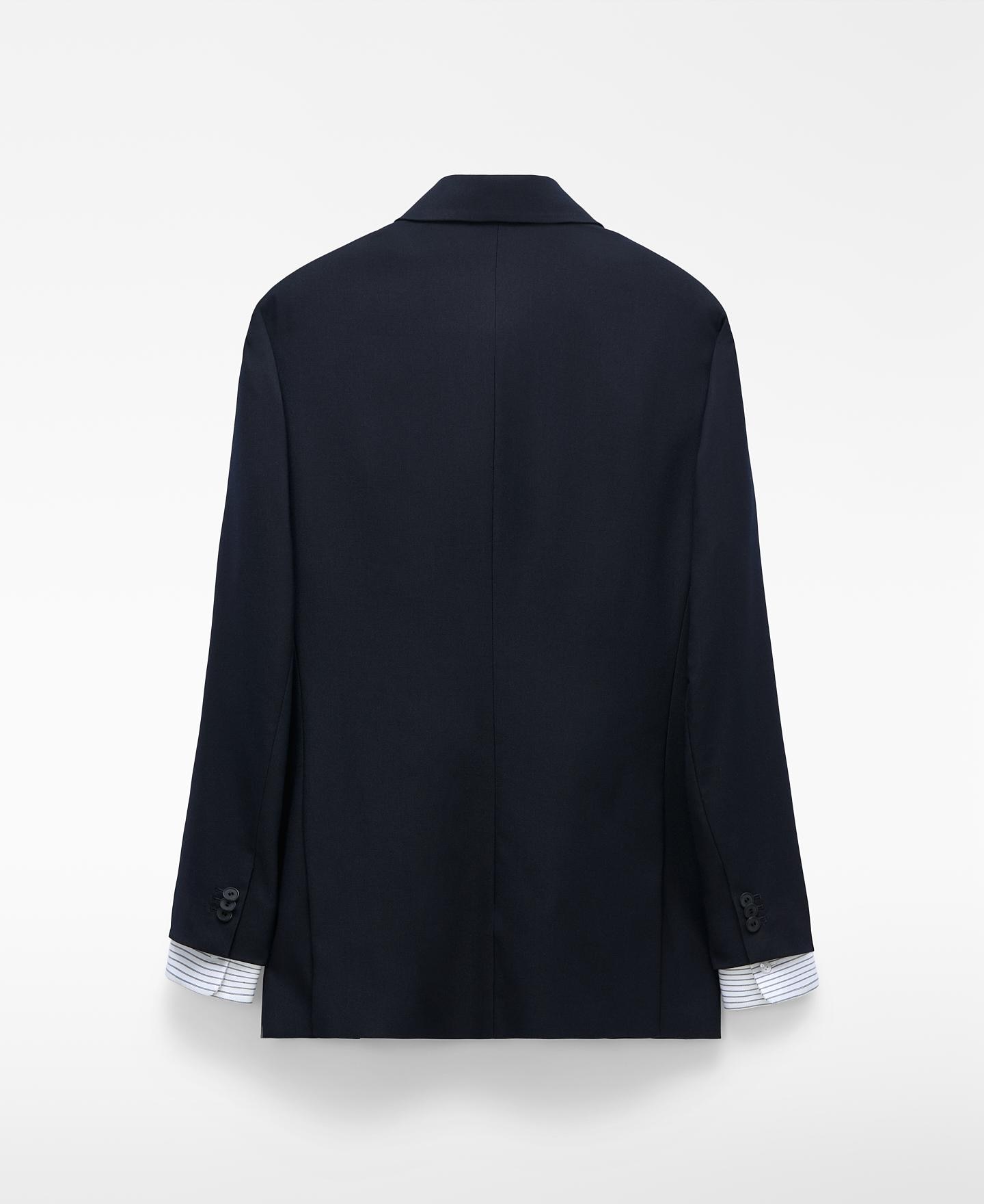 Blazer Combinada Relaxed Fit Azul-marinho-6