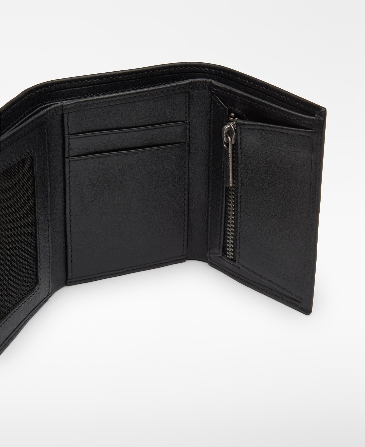 Carteira de Pele com Porta-moedas Preto-3
