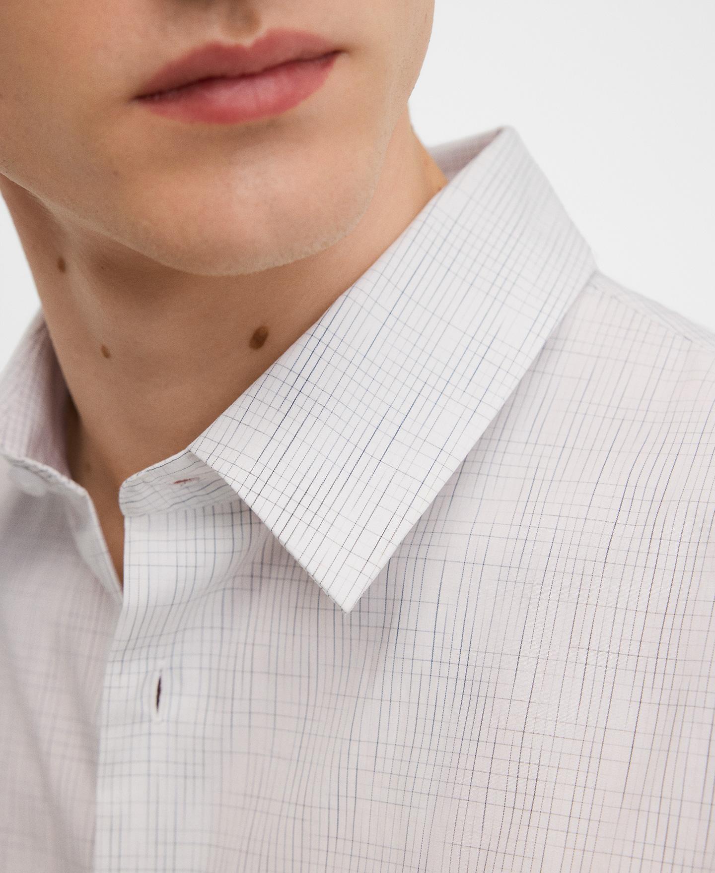 Camisa Regular Fit aos Quadrados Cinzento-claro-4