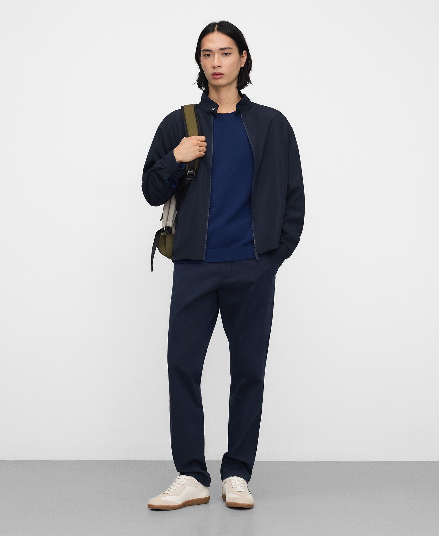 Camisola de Gola Rolo em Algodão Orgânico Índigo-2
