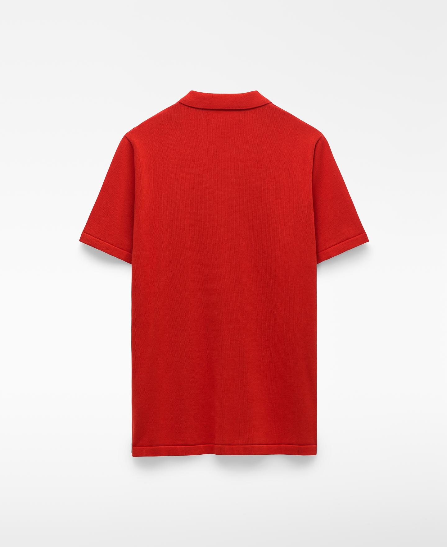 Polo de Manga Curta Regular Fit em Algodão Orgânico Coral-6