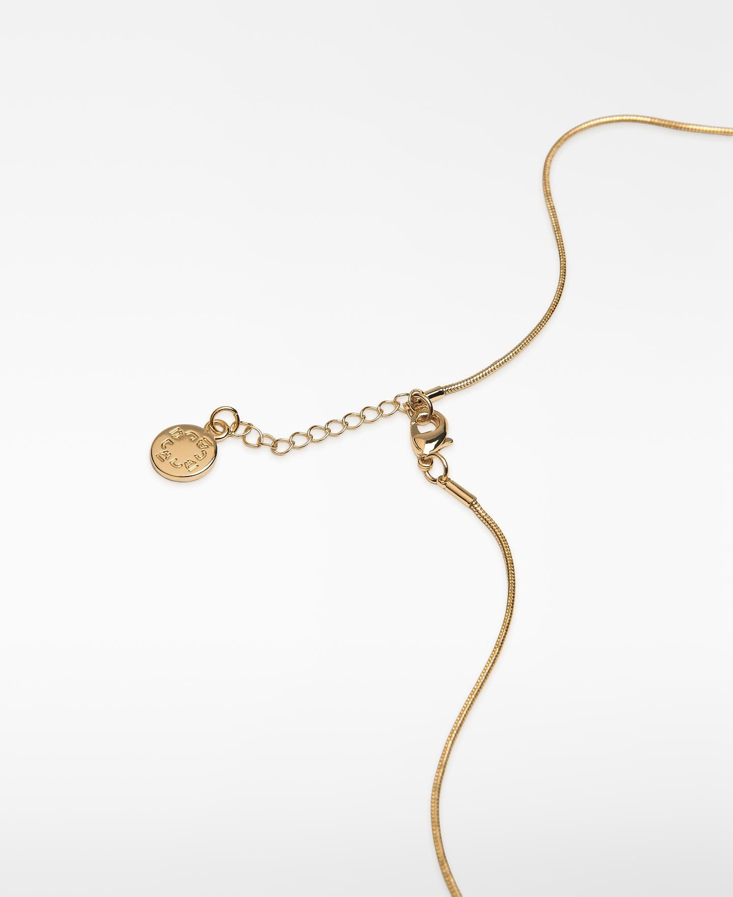 Colar com Peça Triangular e Plissado Dourado-3