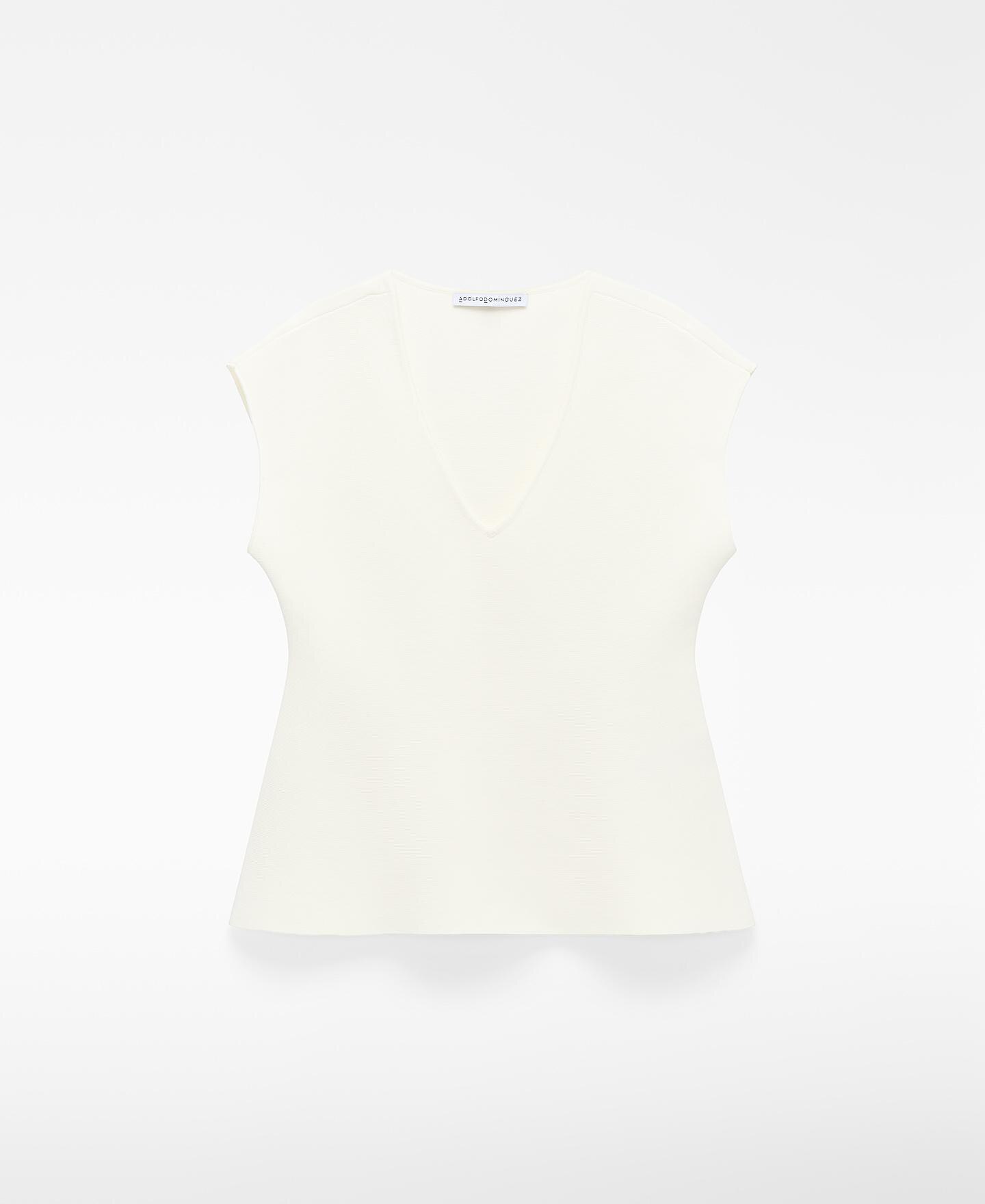 Top Peplum de Malha Creme-5