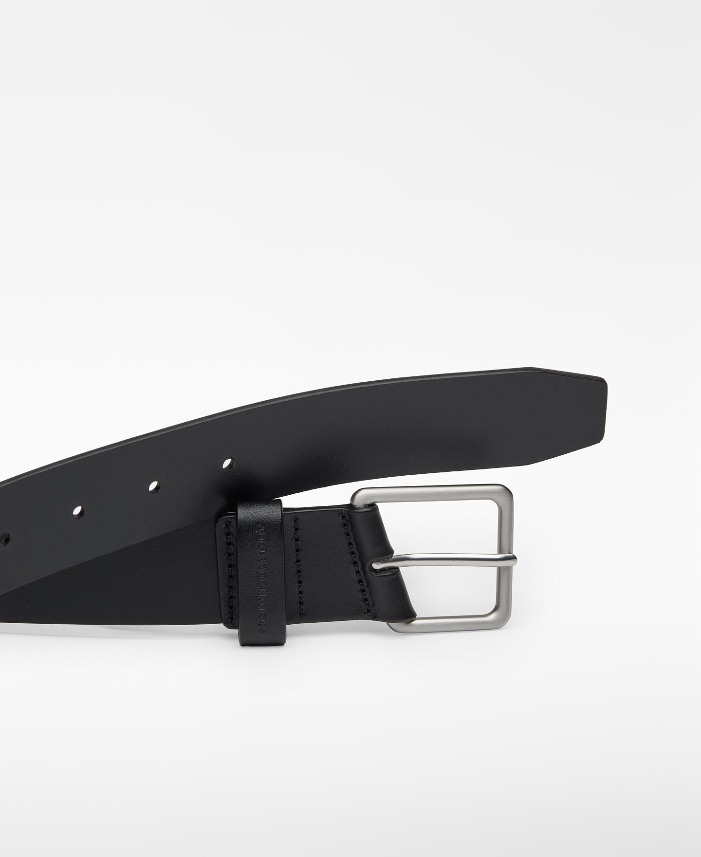 Cinto de Pele com Fivela Preto-3