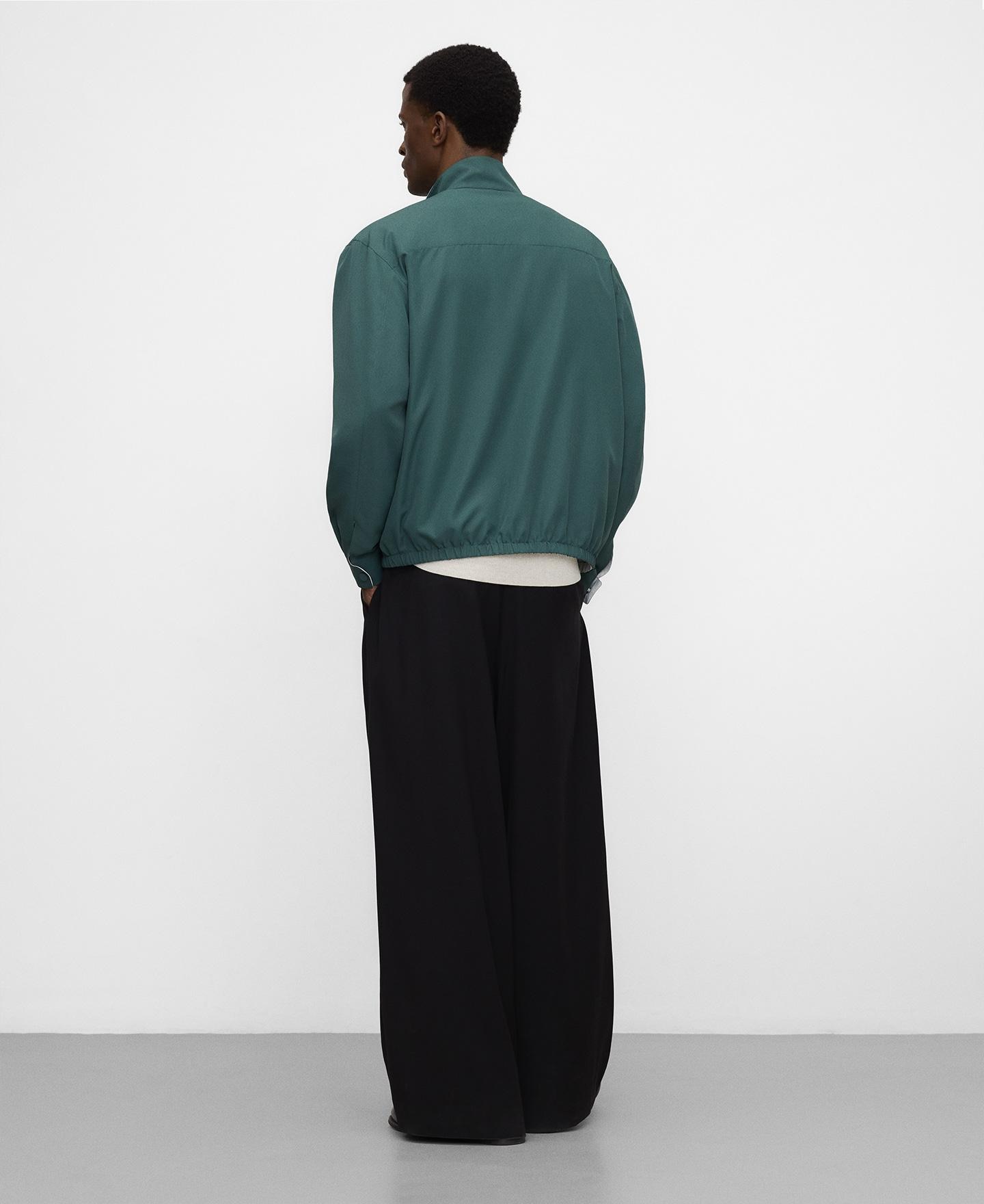 Blusão Bomber Reversível em Nylon Branco / Verde-3