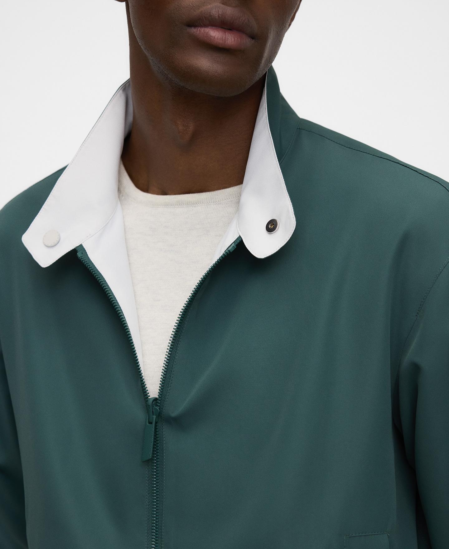 Blusão Bomber Reversível em Nylon Branco / Verde-6