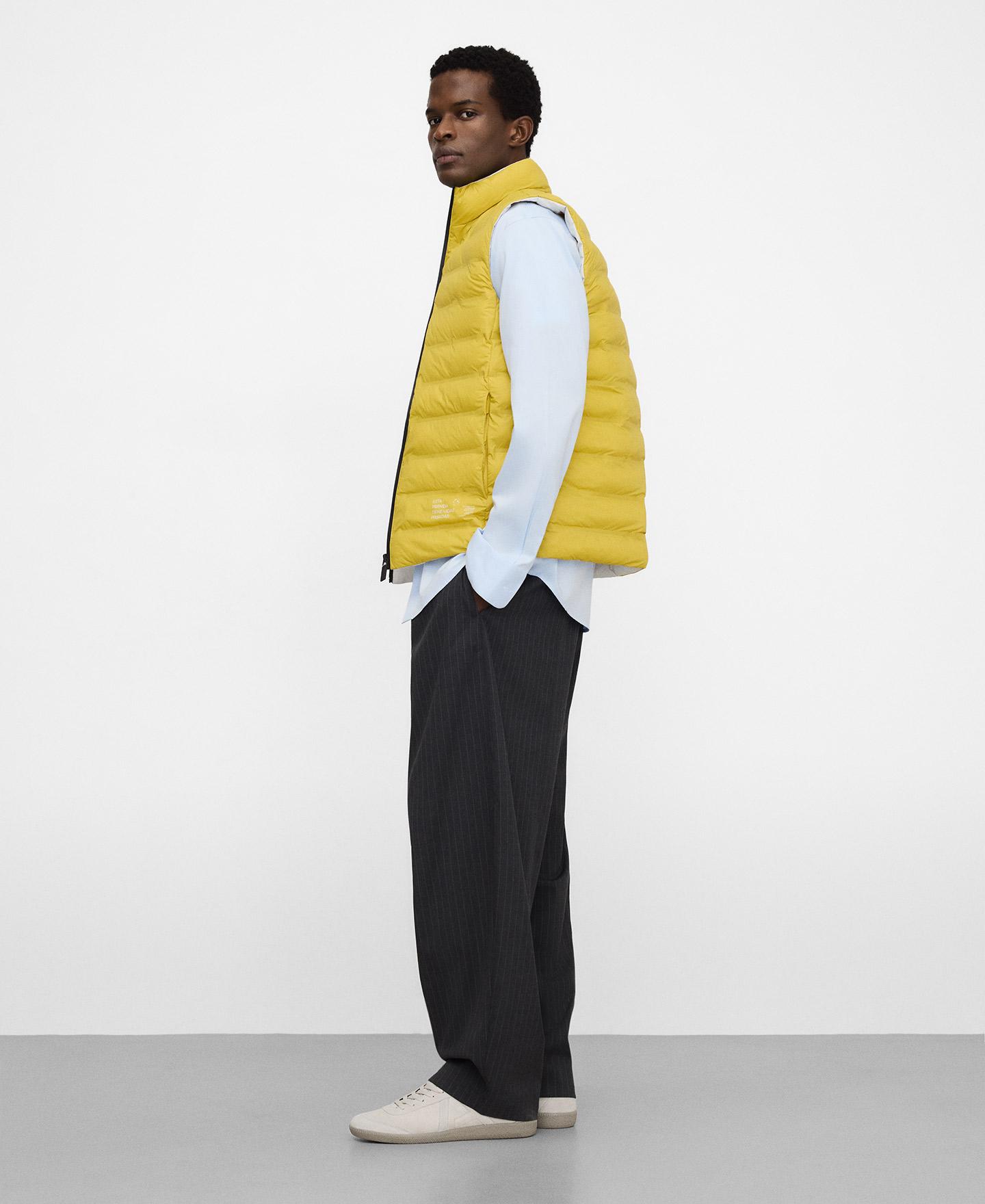 Colete Sobretudo Acolchoado Reversível Amarelo-2