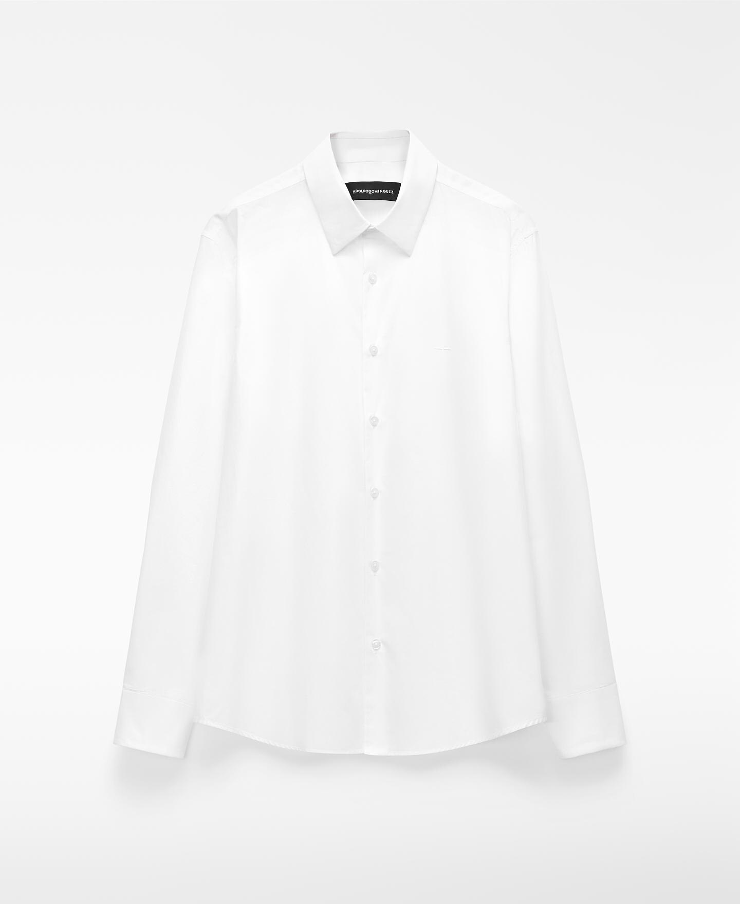 Camisa Formal Regular Fit em Algodão Orgânico Branco-5