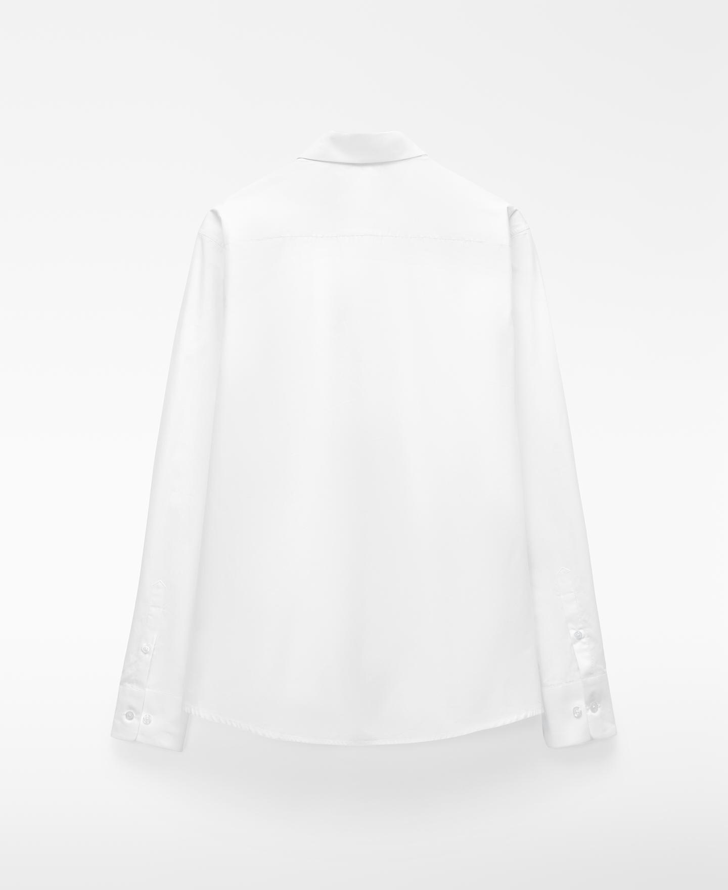 Camisa Formal Regular Fit em Algodão Orgânico Branco-6