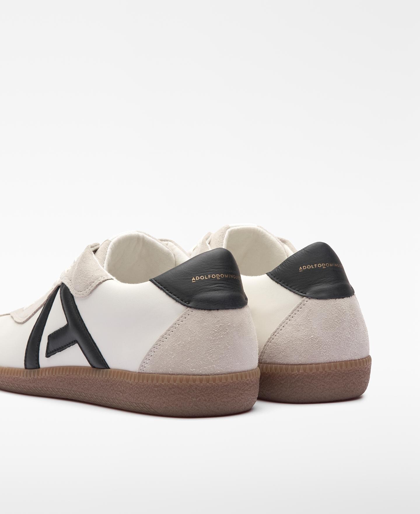 Sapatilhas de Pele e Camurça com Maxi Logo Branco-3