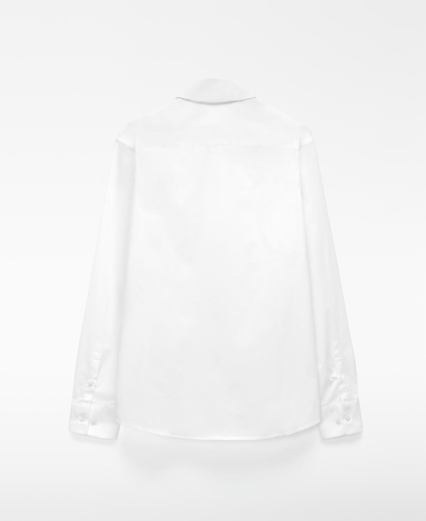 Camisa Formal Slim Fit de Algodão Branco-6