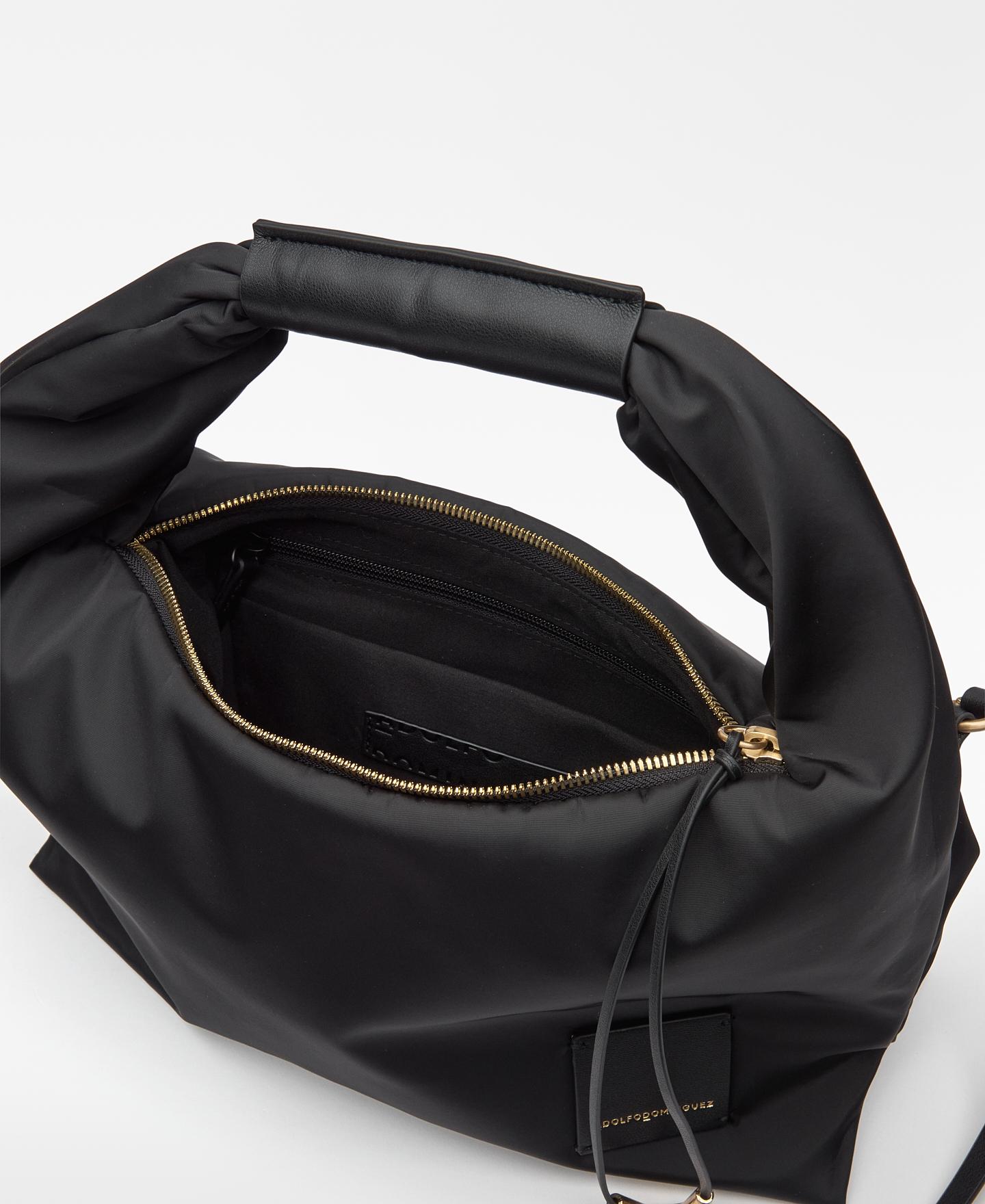 Mala de Ombro Média de Nylon Nube Preto-4
