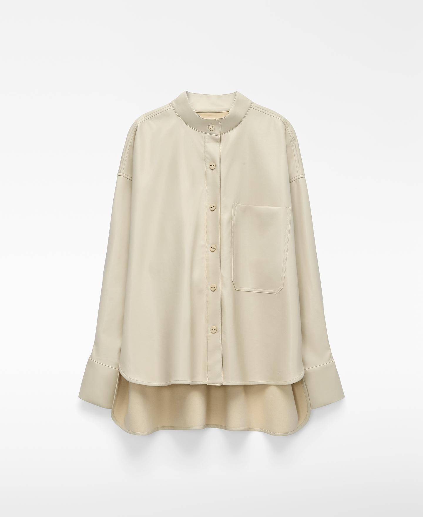 Sobrecamisa em Pele Não Pele Natural-5