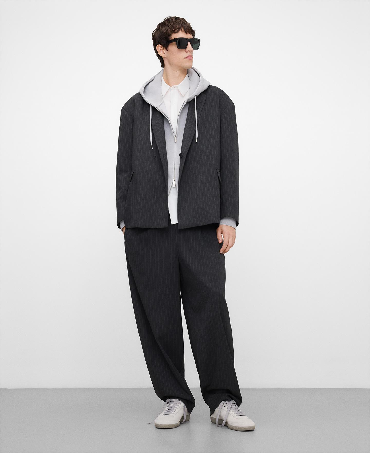 Sweatshirt Relaxed Fit com Fecho Zip Cinzento-claro-2