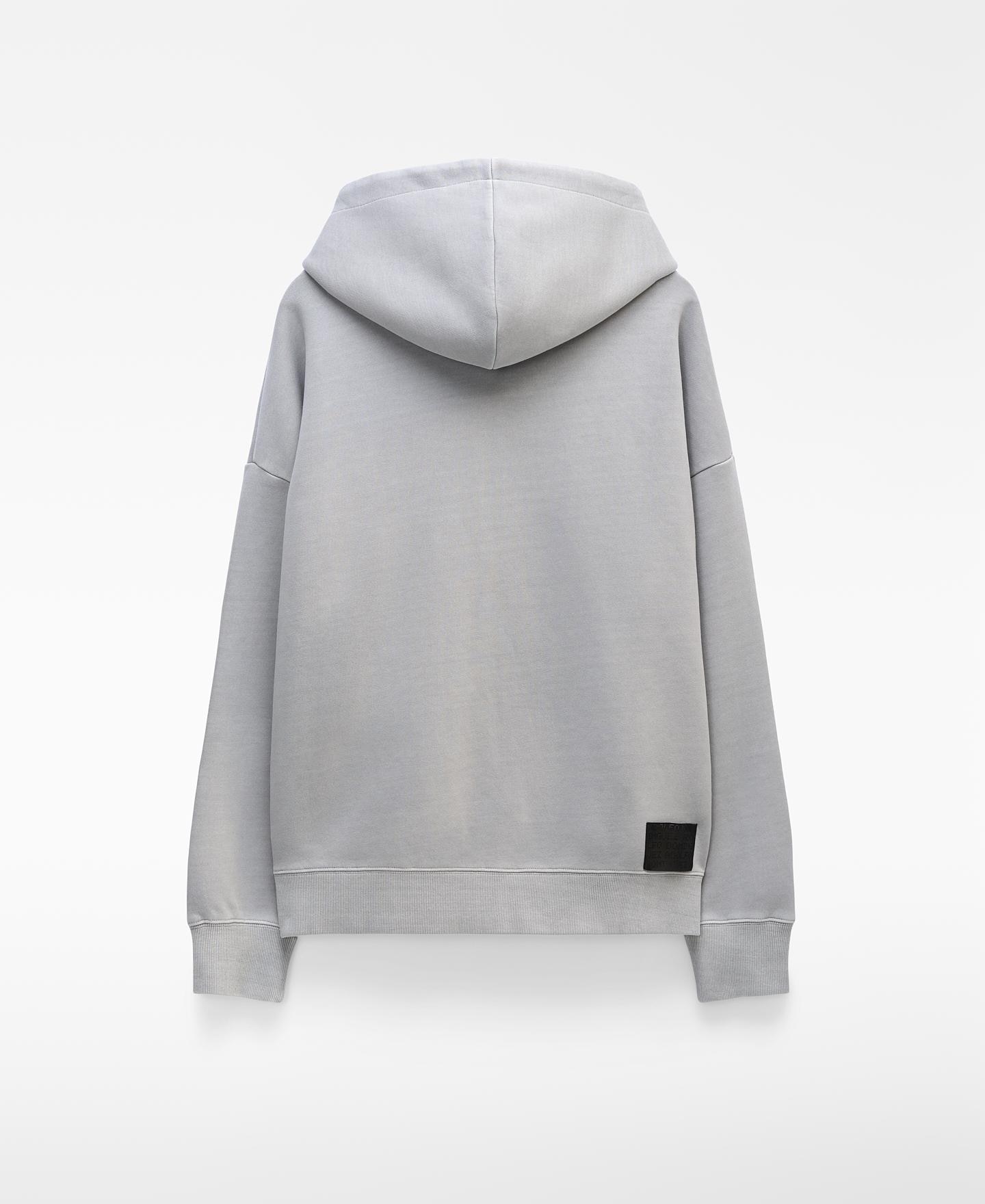 Sweatshirt Relaxed Fit com Fecho Zip Cinzento-claro-6