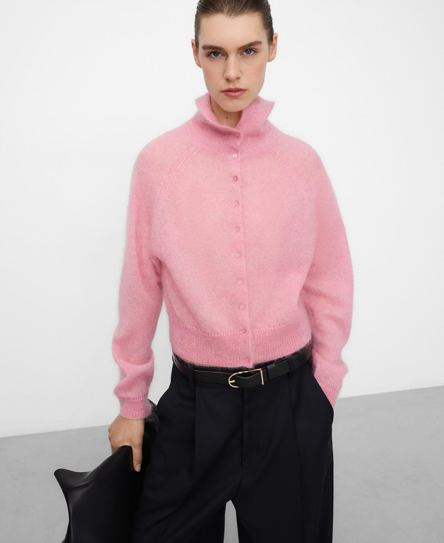 Imagem 0 de Cardigan Curto com Gola Chaminé