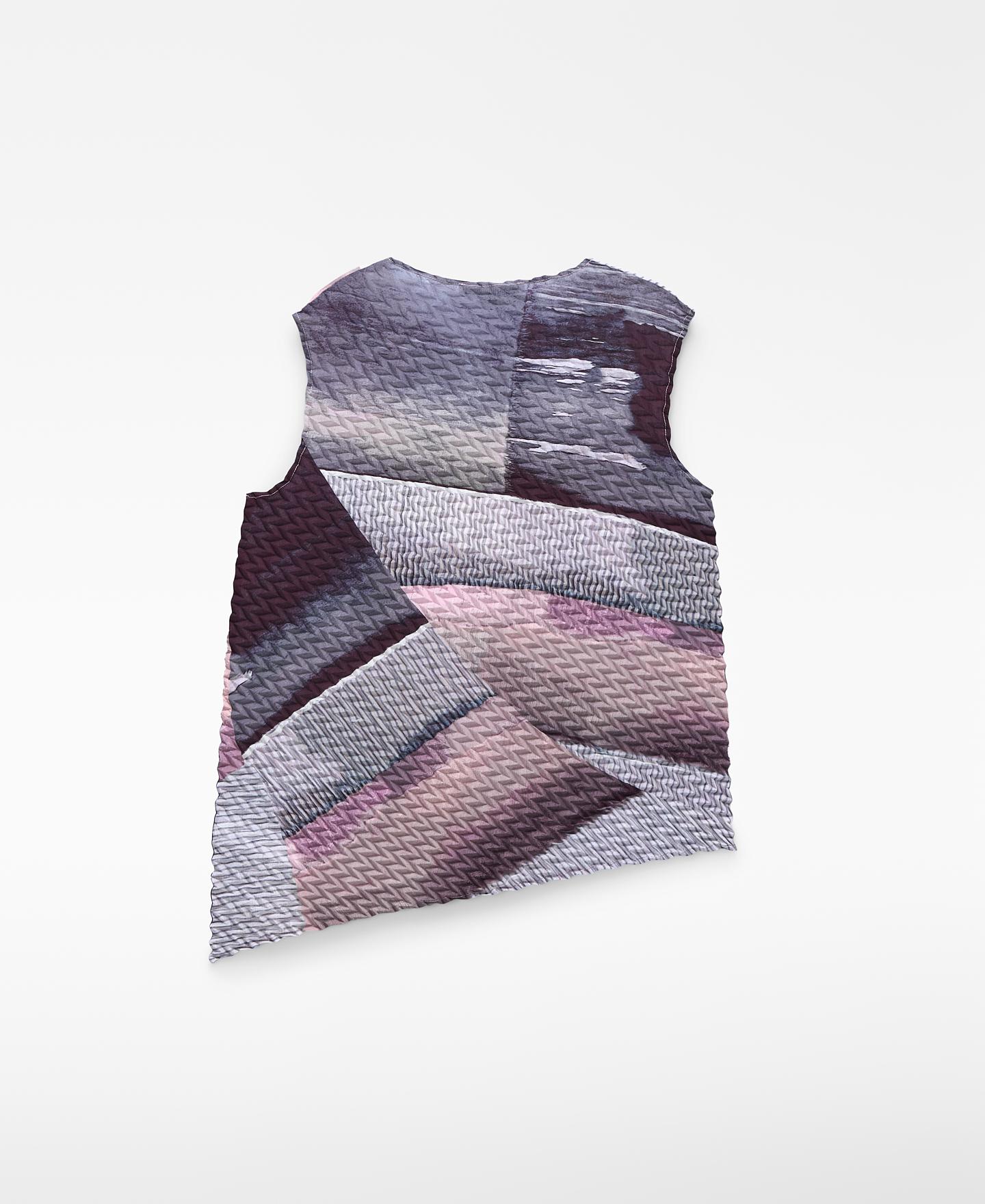 Top Assimétrico em Crinkle Estampado Multicolor-6