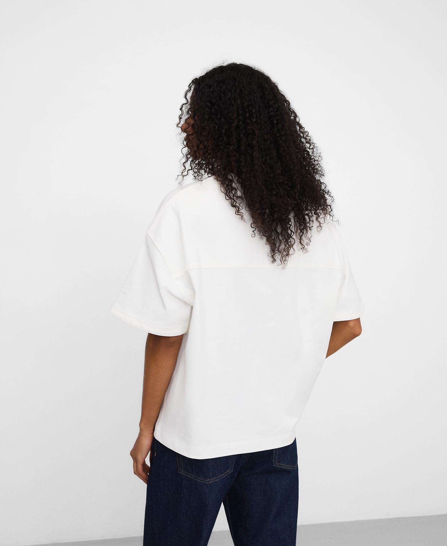 T-shirt Relaxed Fit em Algodão Cru-3