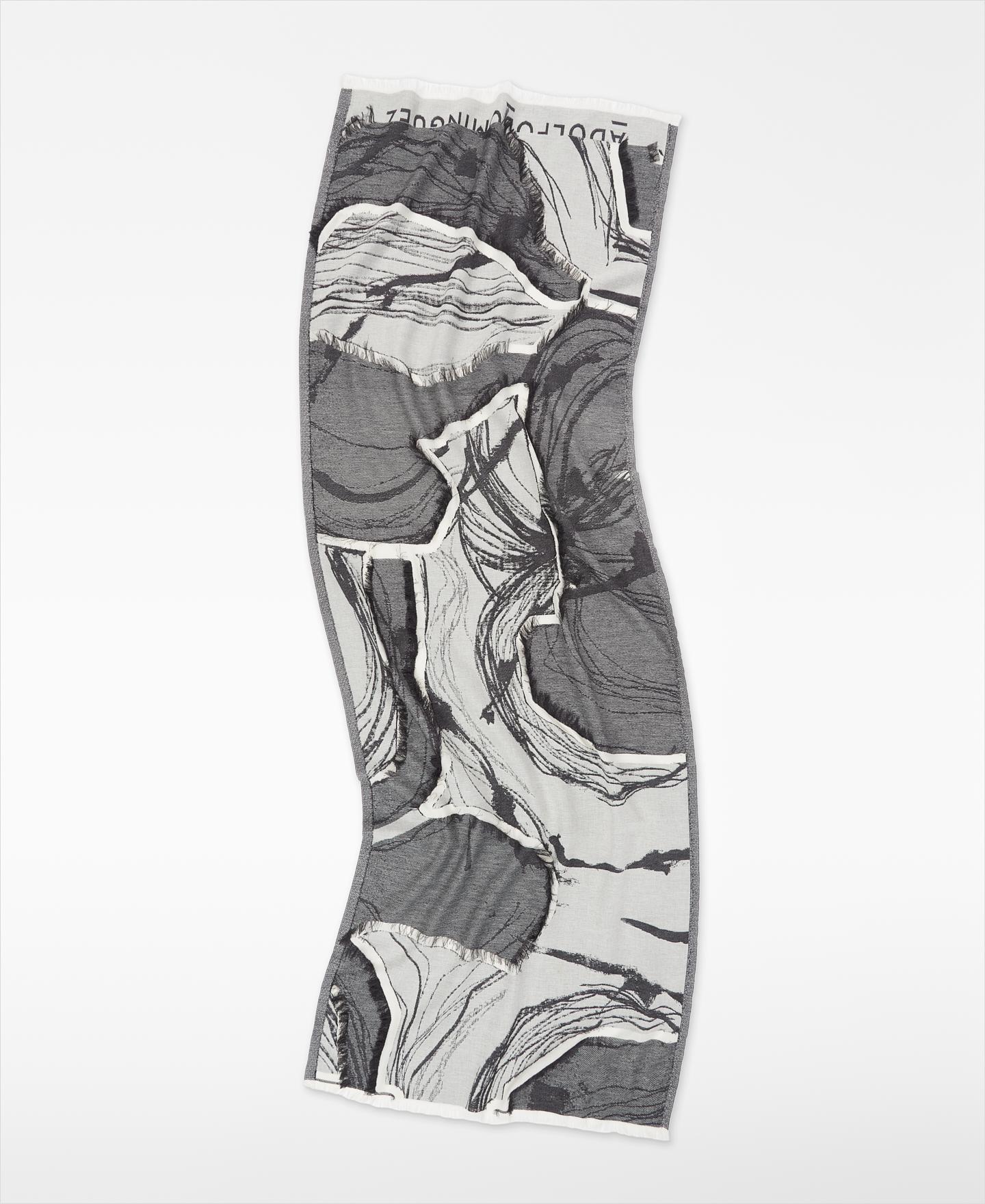 Écharpe Tipo Xaile com Jacquard Estampado Cinzento-2