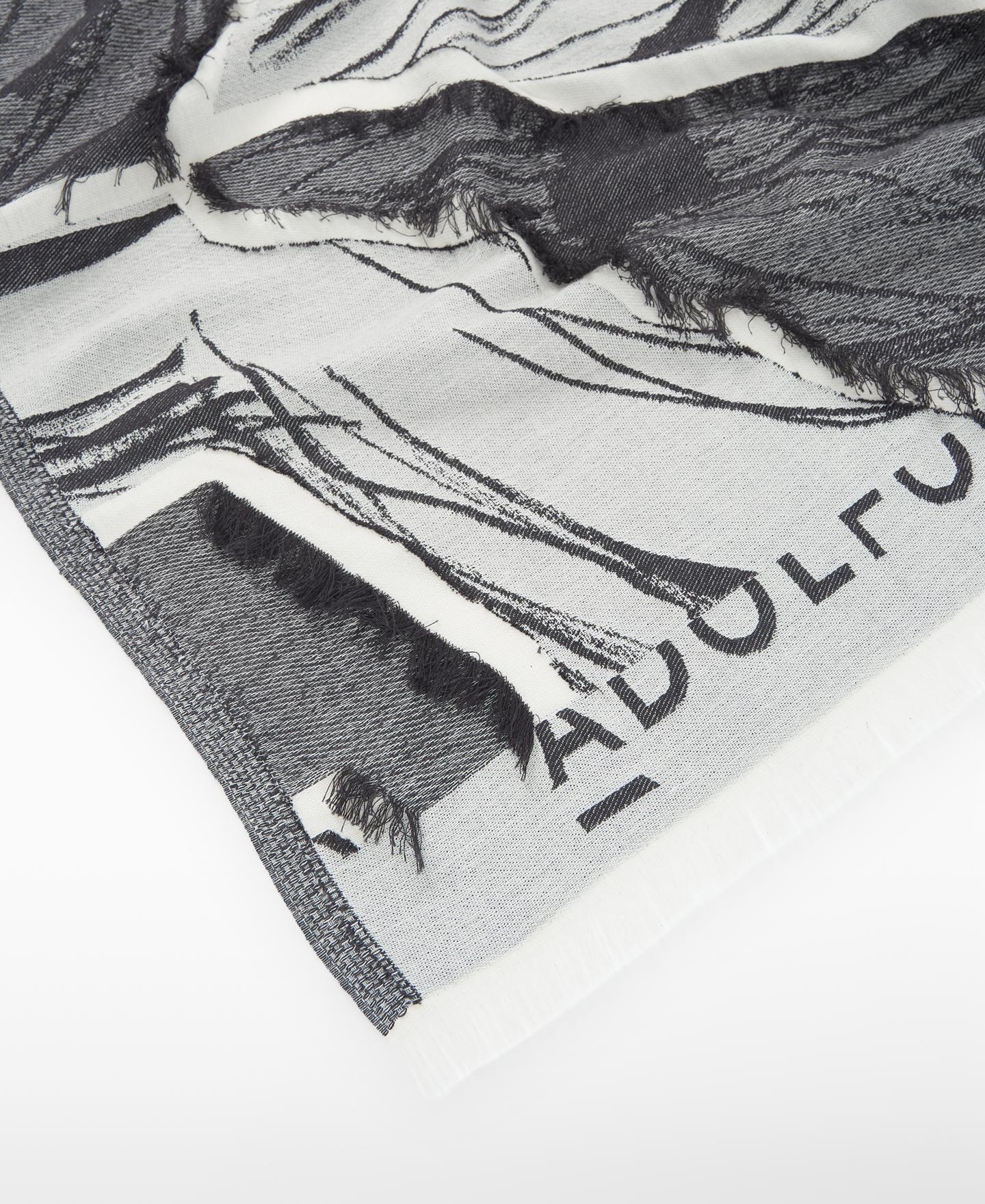 Écharpe Tipo Xaile com Jacquard Estampado Cinzento-3