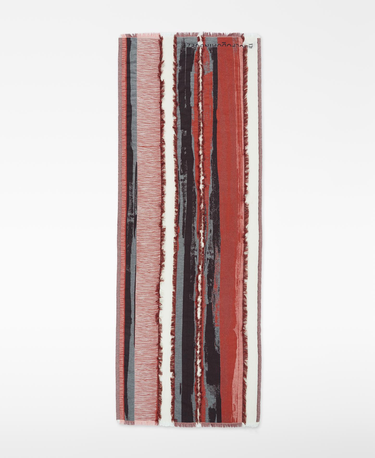 Imagem 0 de Écharpe Tipo Xaile com Jacquard Às Riscas