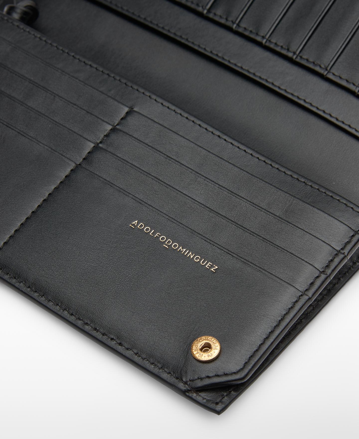 Carteira Horizonte com Porta-moedas de Pele Preto-2