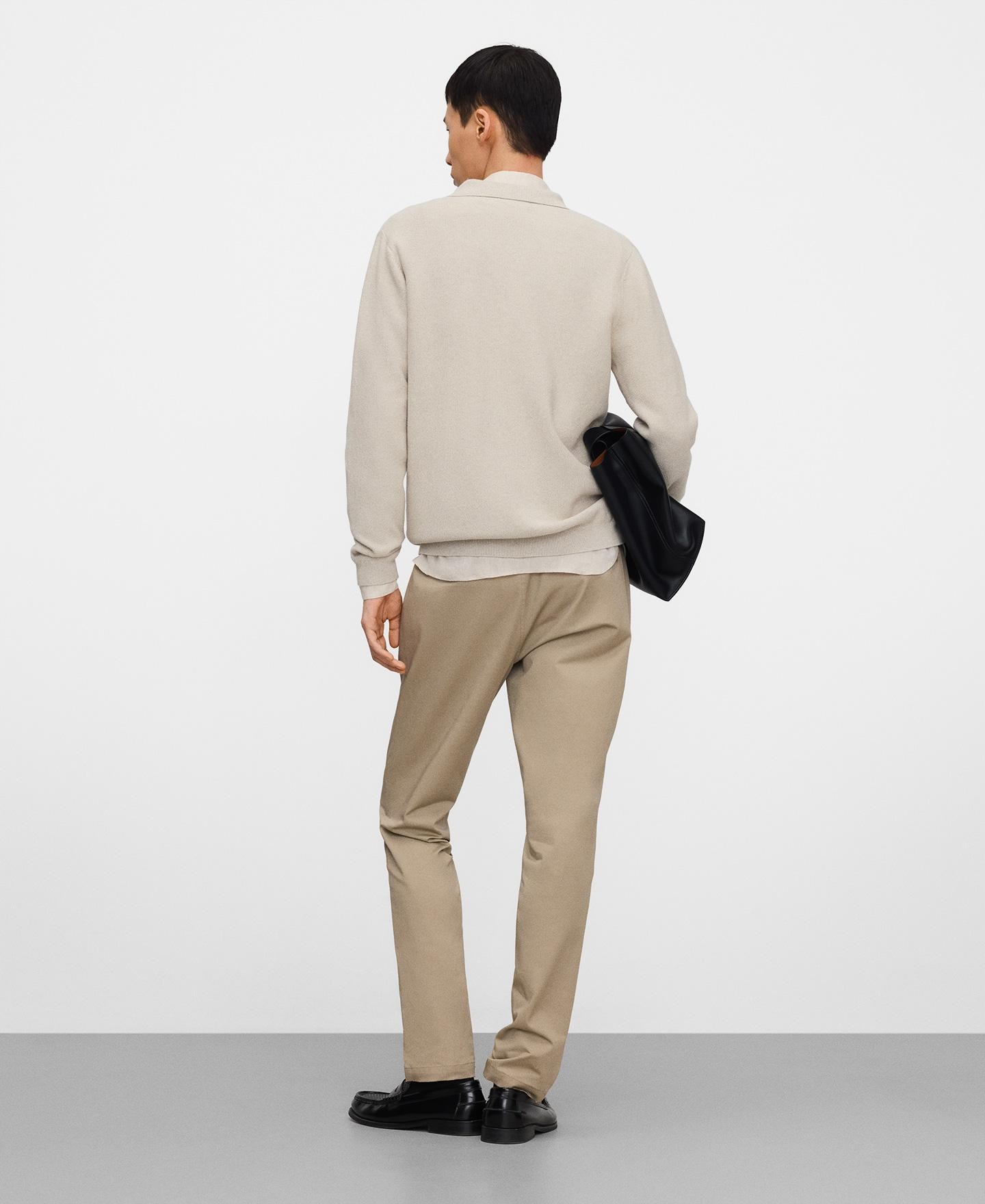 Calças Chino Slim Fit em Algodão Bege-3