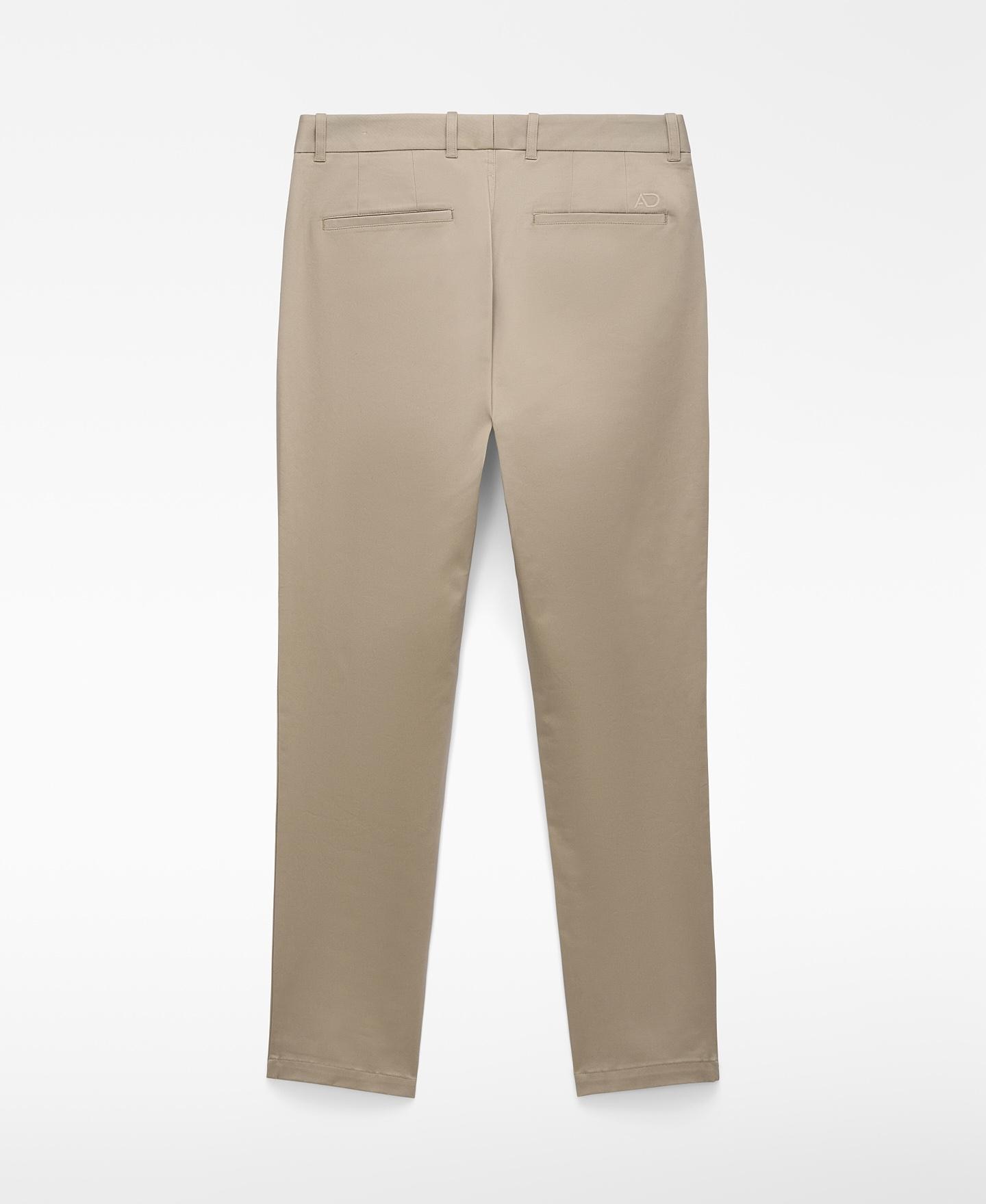 Calças Chino Slim Fit em Algodão Bege-6