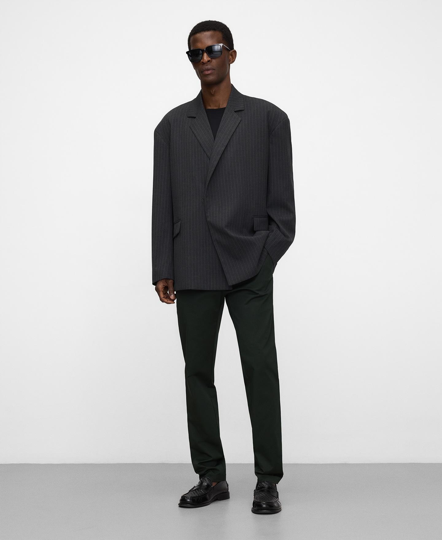 Calças Chino Slim Fit em Algodão Verde-escuro-2