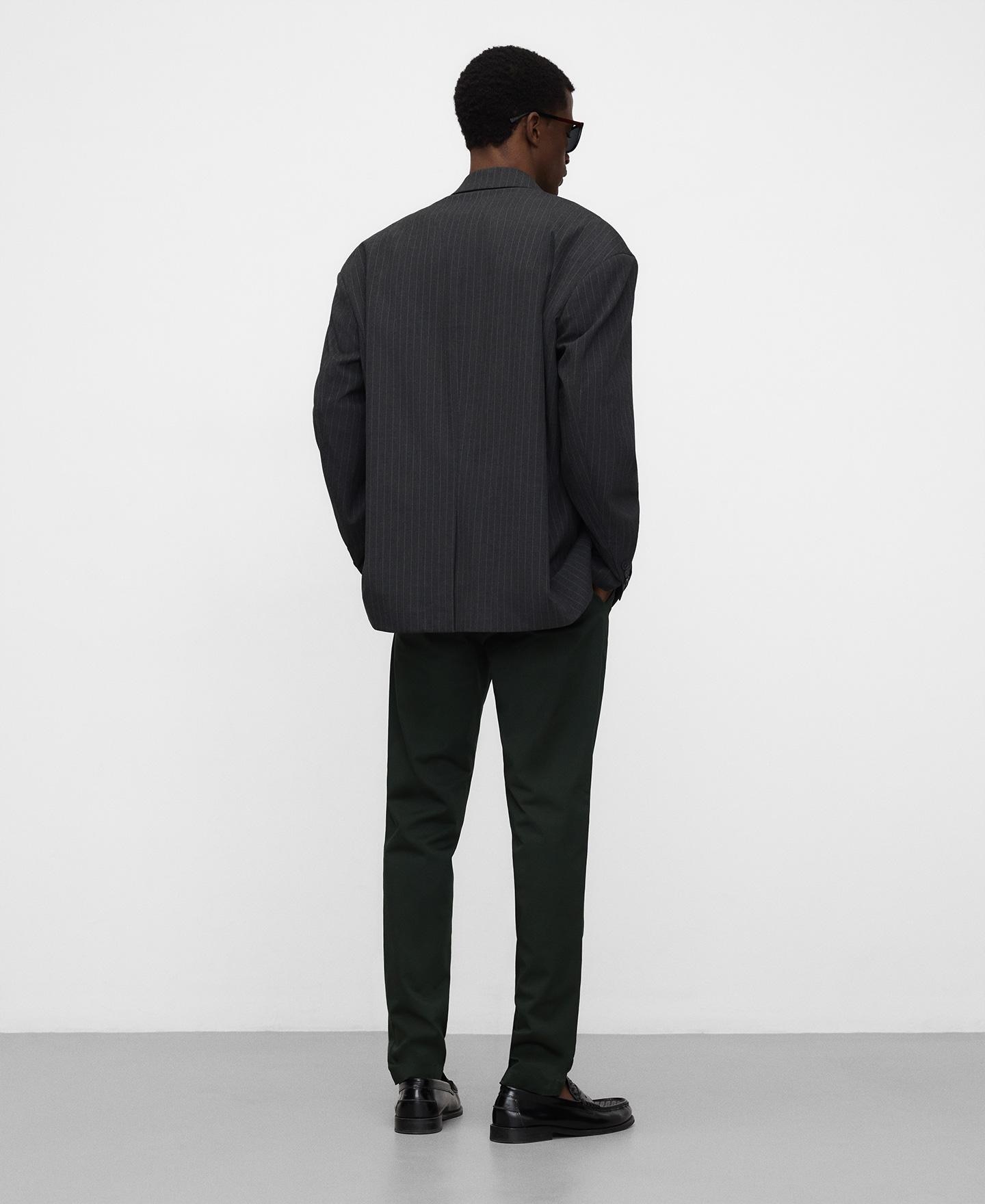 Calças Chino Slim Fit em Algodão Verde-escuro-3