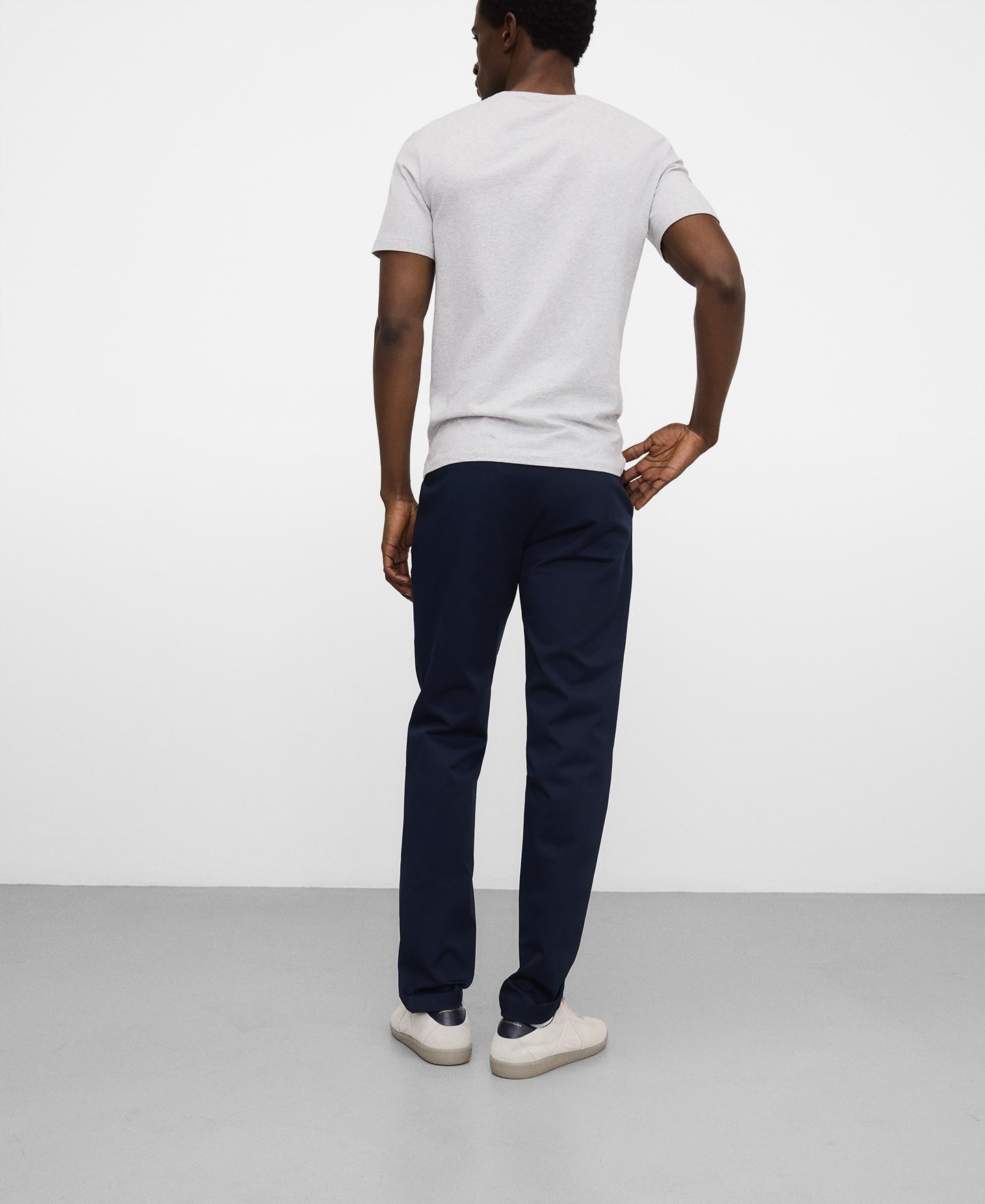 Calças Chino Slim Fit em Algodão Azul-marinho-3