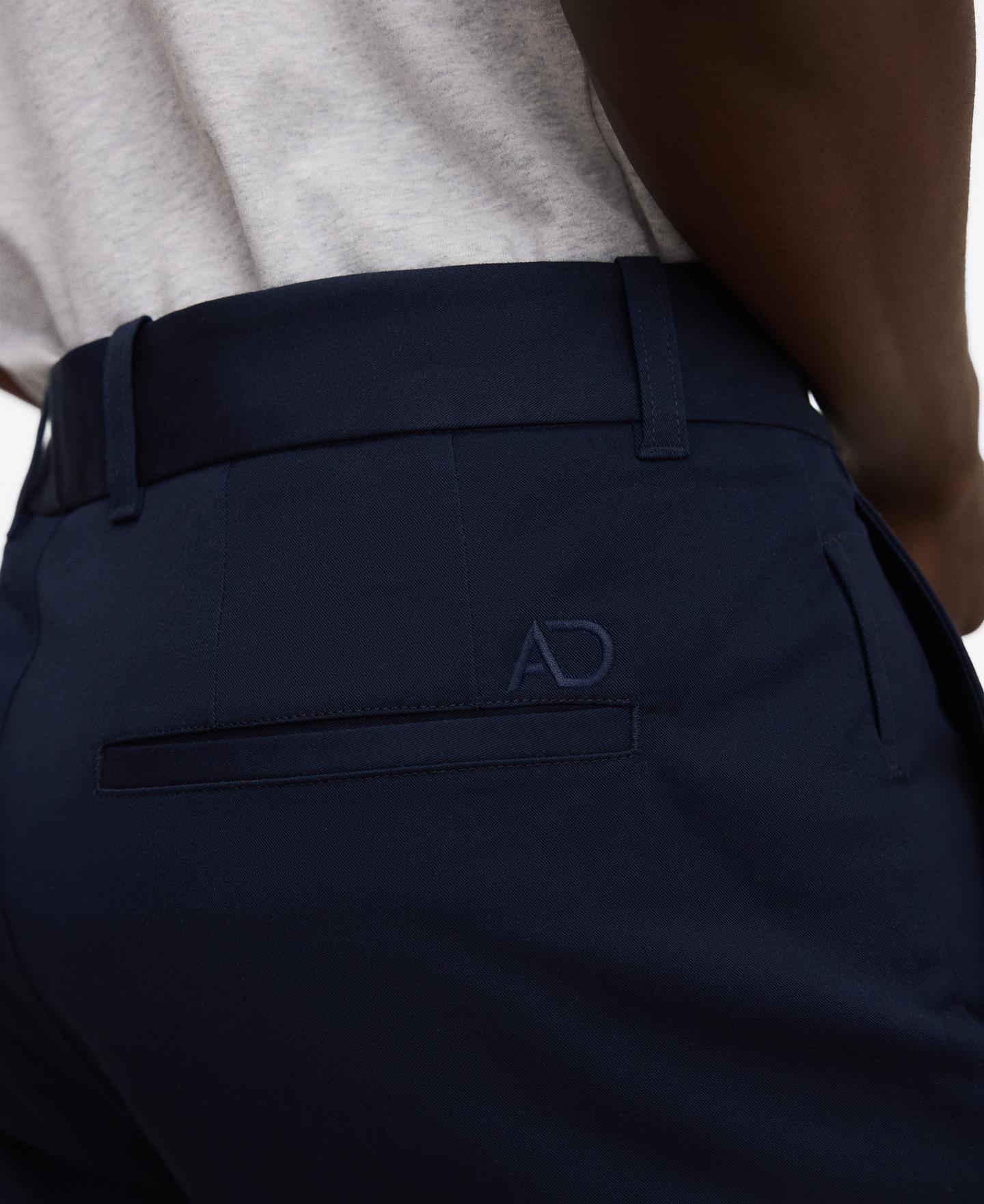 Calças Chino Slim Fit em Algodão Azul-marinho-4