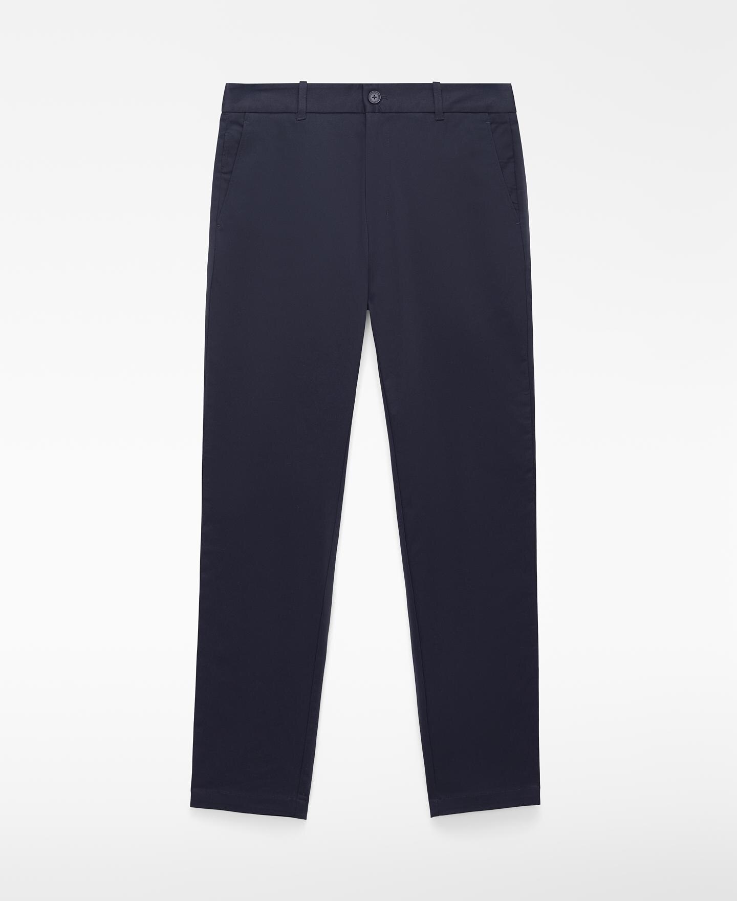 Calças Chino Slim Fit em Algodão Azul-marinho-5