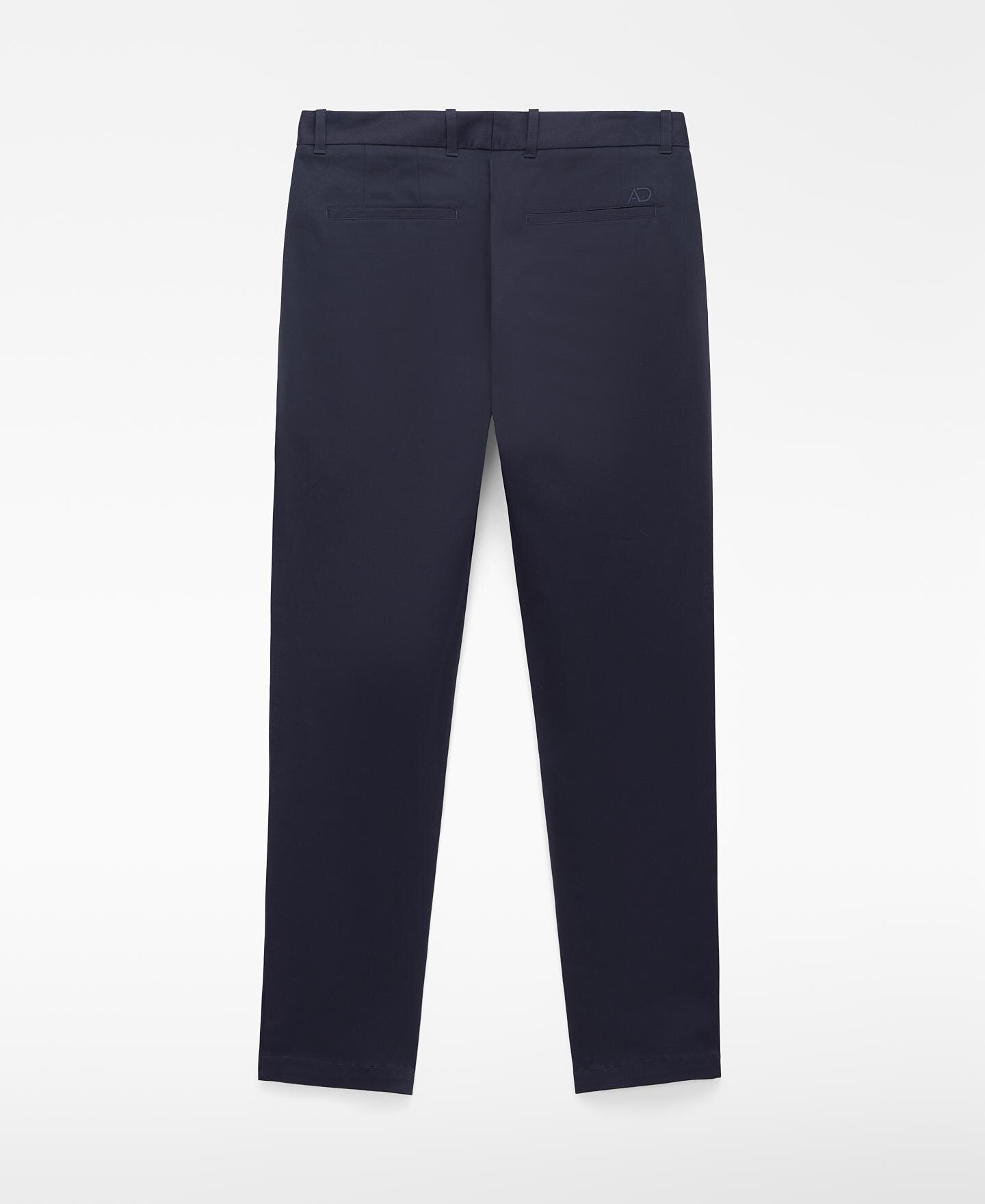 Calças Chino Slim Fit em Algodão Azul-marinho-6
