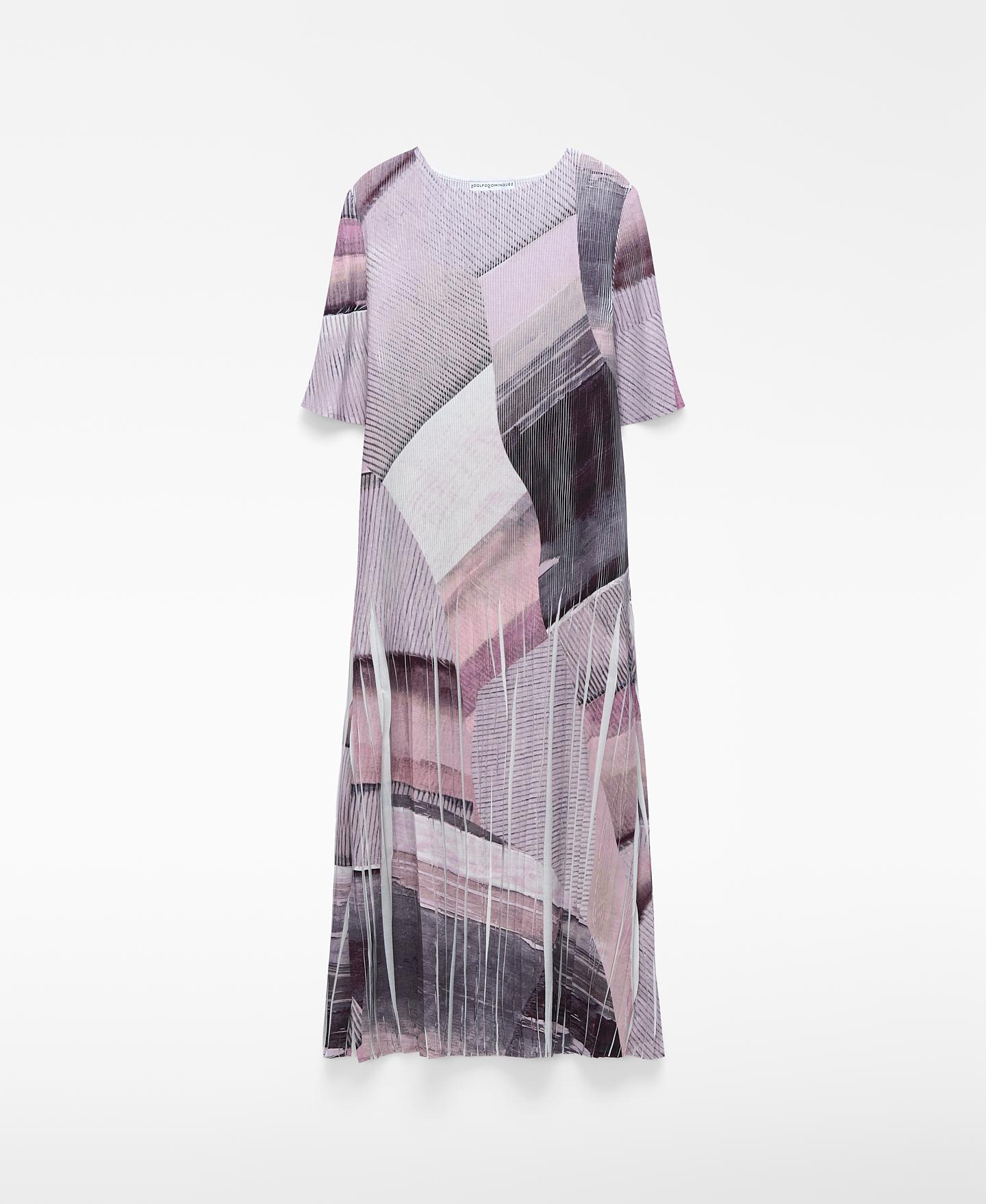 Vestido Midi Estampado em Tecido Crinkle Multicolor-5