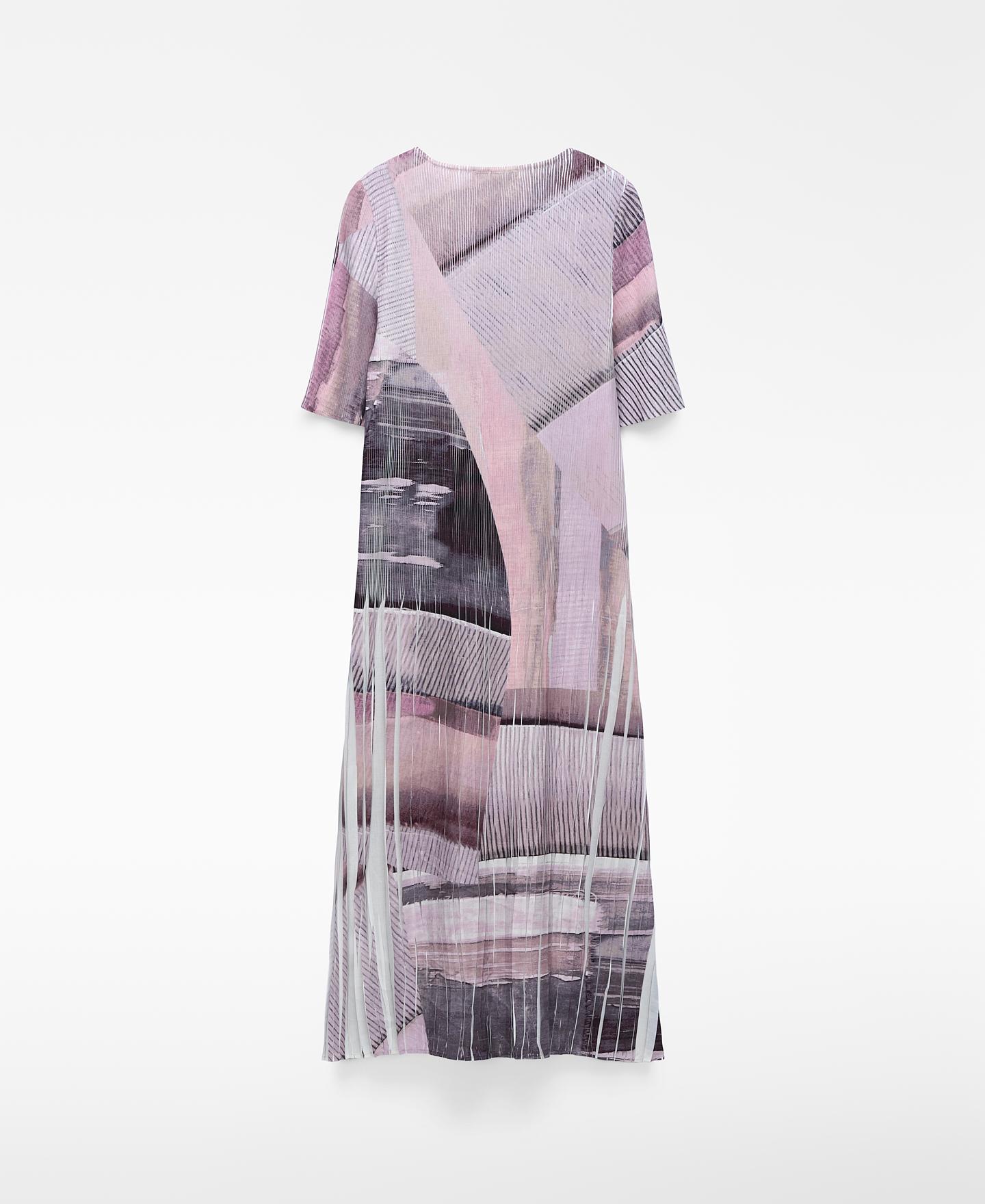 Vestido Midi Estampado em Tecido Crinkle Multicolor-6