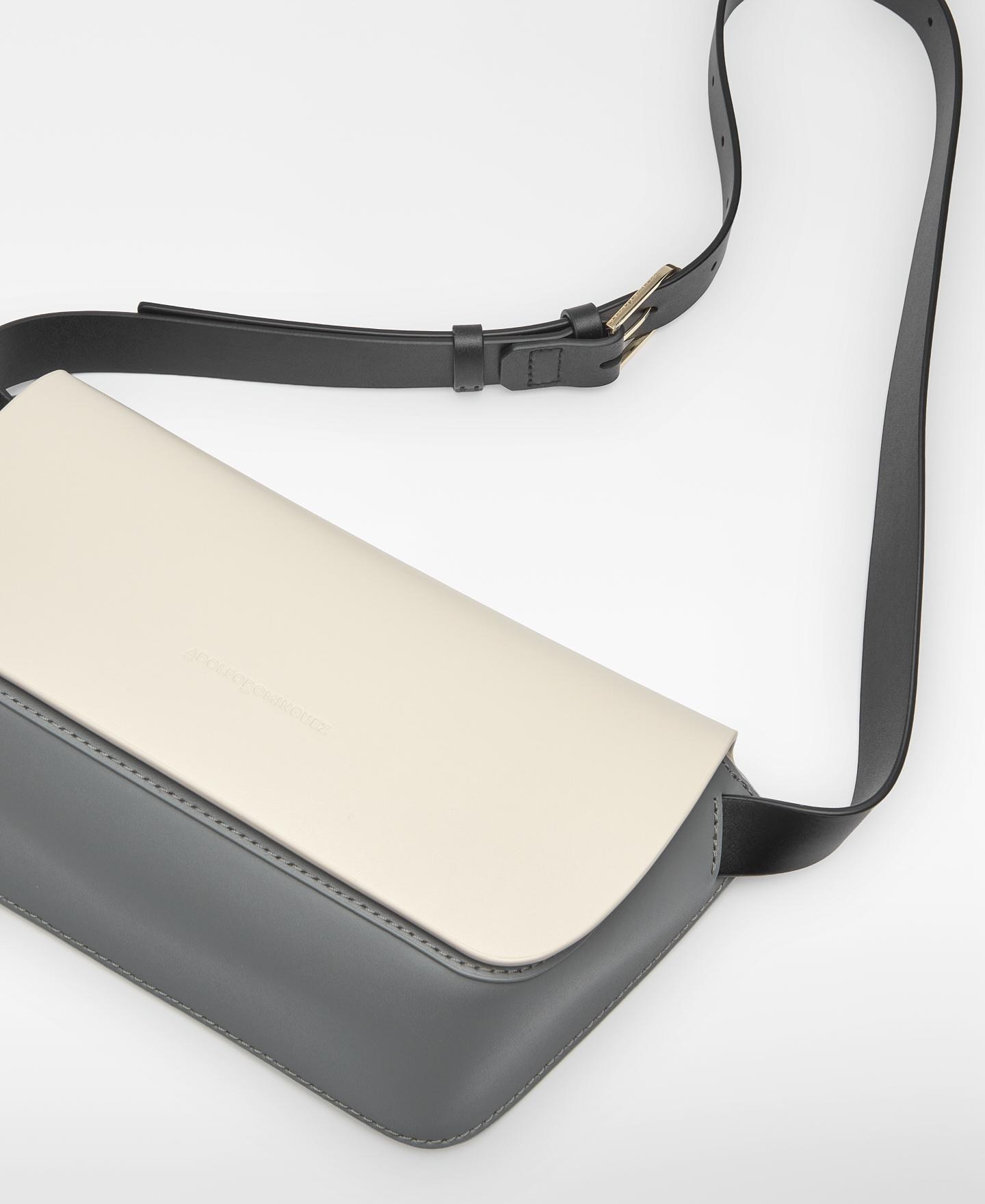 Bolsa de Cintura de Pele Tricolor Branco-marfim-3