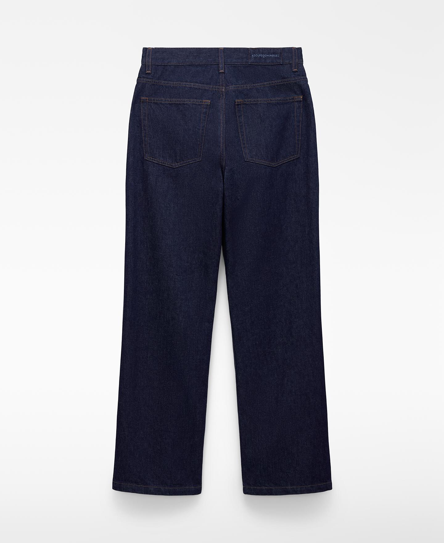 Jeans com Corte a Direito Azul-marinho-6
