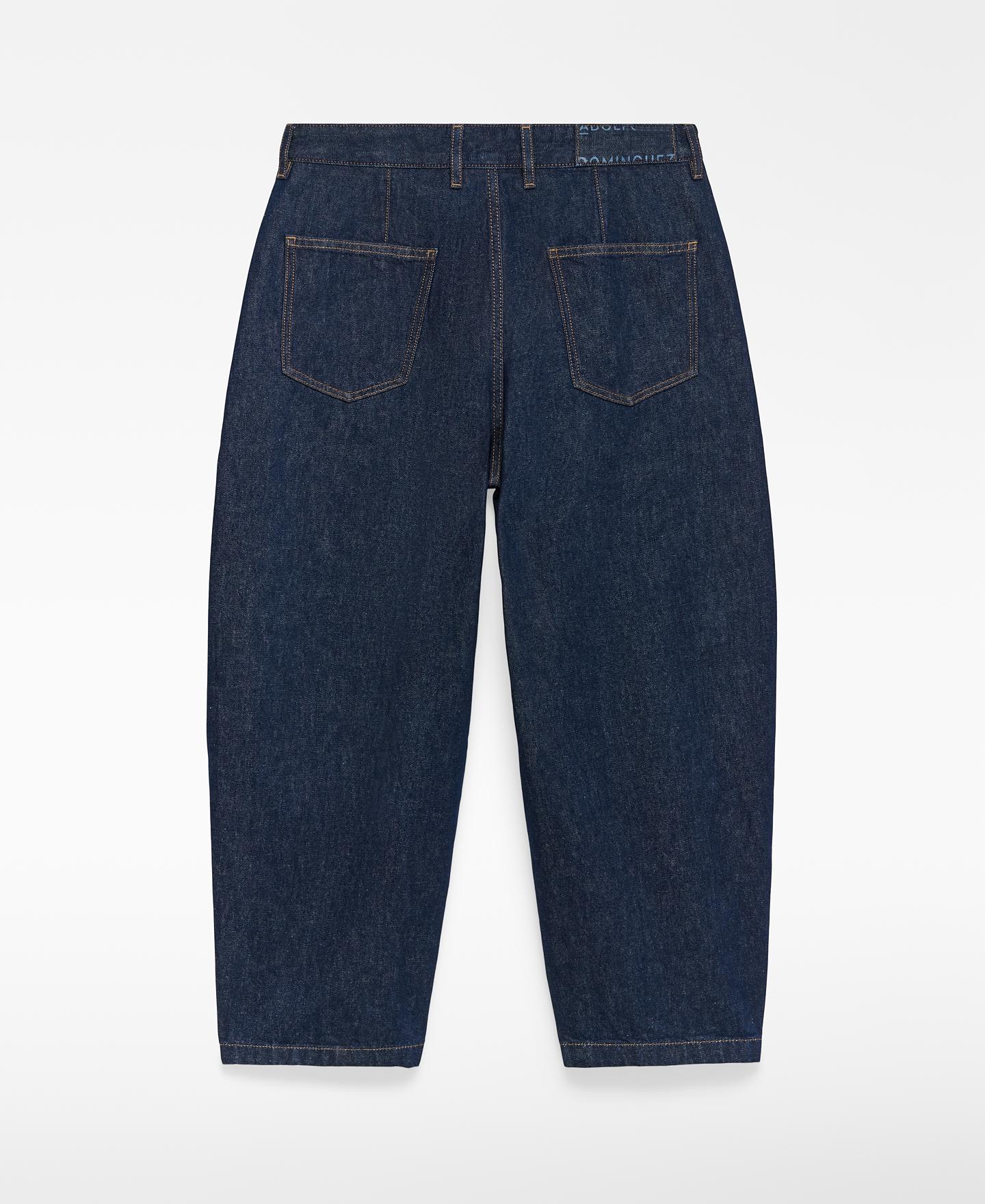Jeans Tapered Barrel Fit de Algodão Azul denim-6