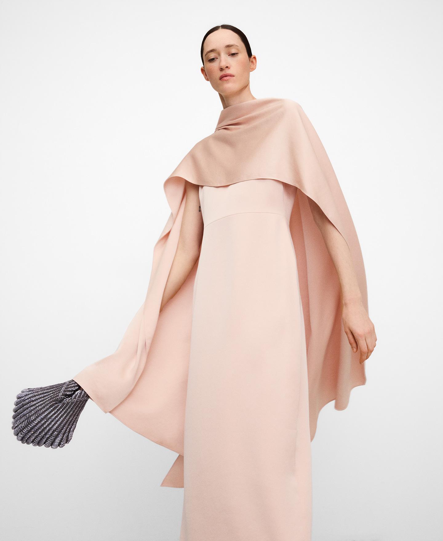 Imagem 0 de Vestido Comprido com Xaile Drapeado