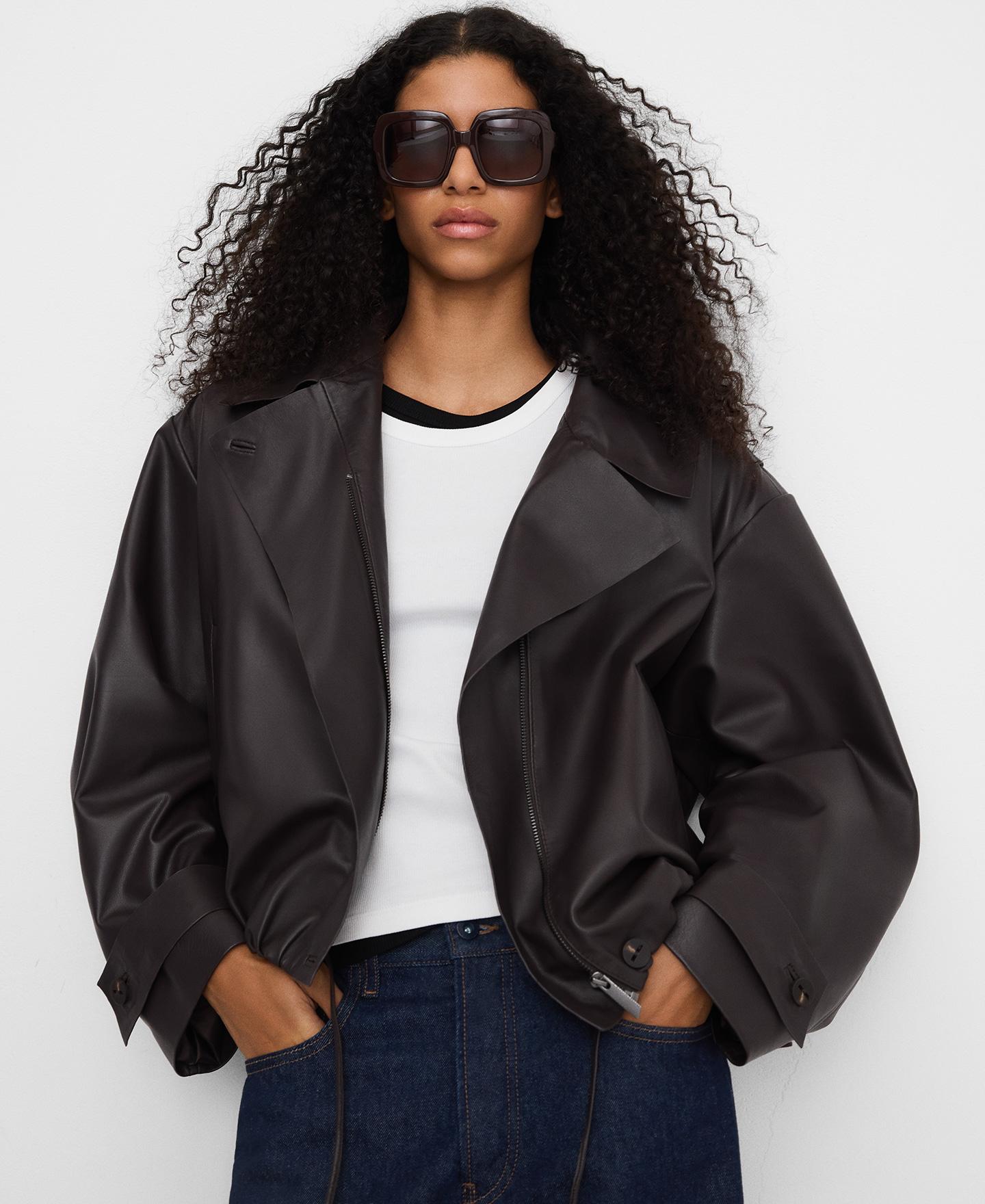 Imagem 0 de Blusão Boxy de Pele