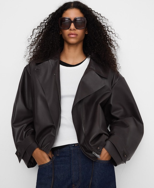 Imagem 0 de Blusão Boxy de Pele