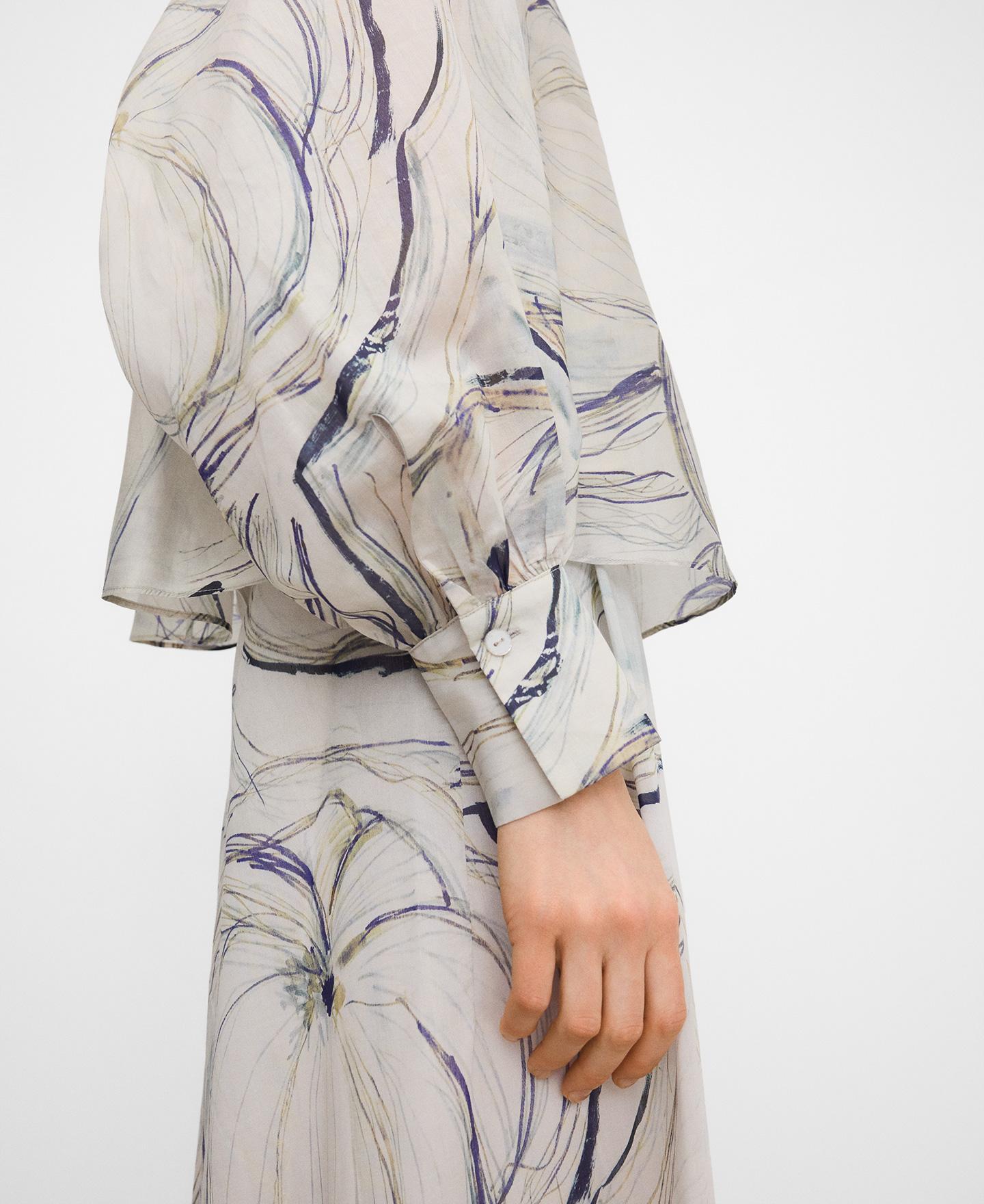 Camisa Estampada Semitransparente Natural-4
