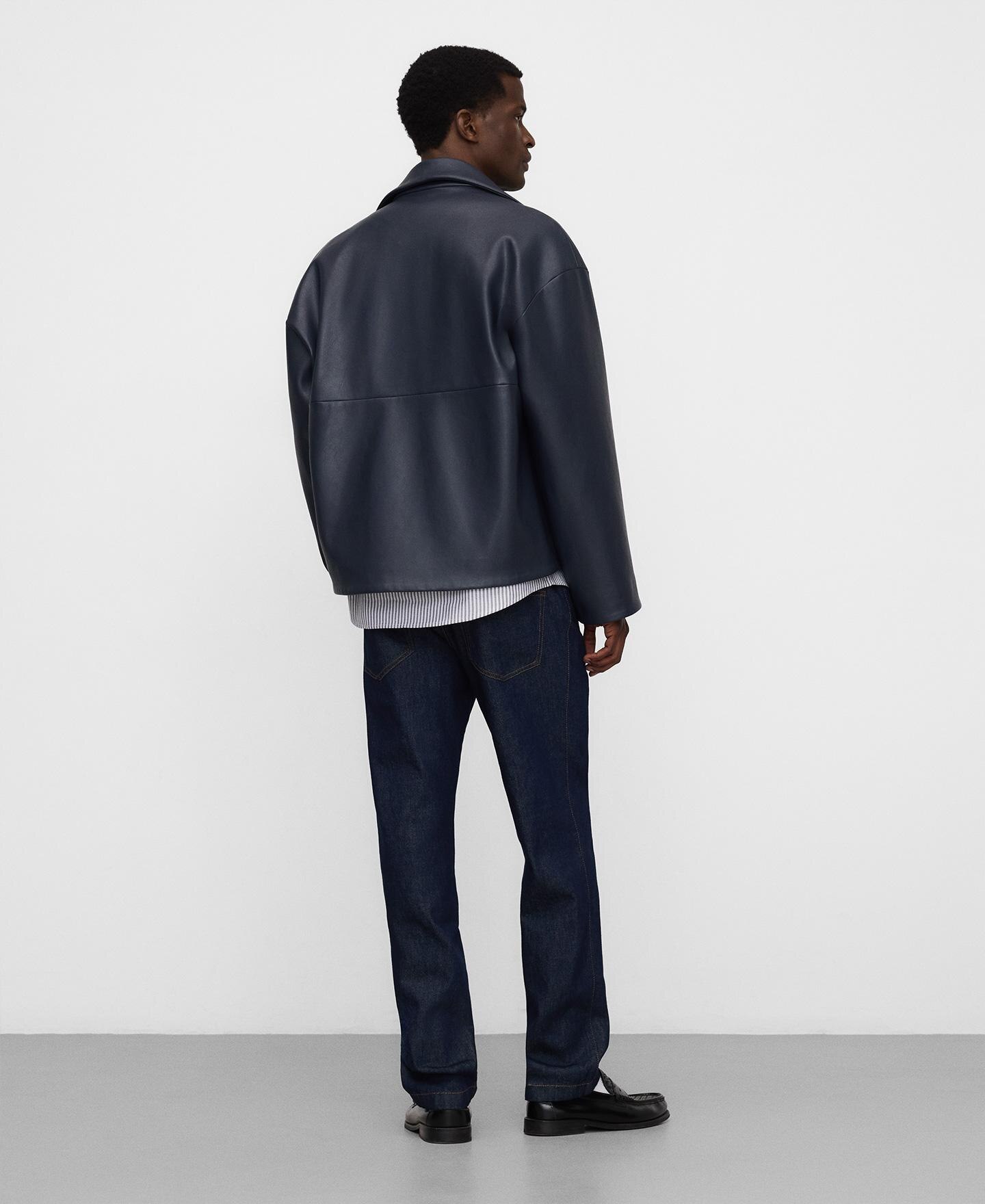 Jeans Regular Fit em Denim de Algodão Azul denim-3