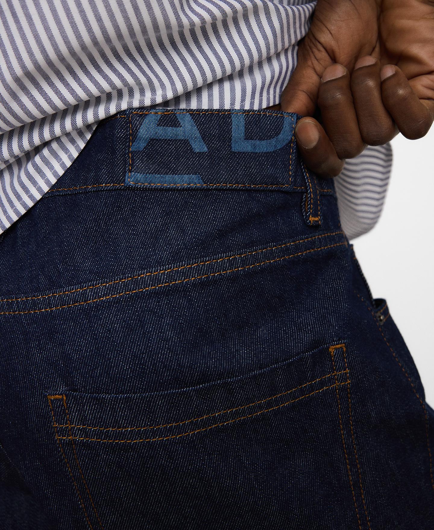 Jeans Regular Fit em Denim de Algodão Azul denim-4