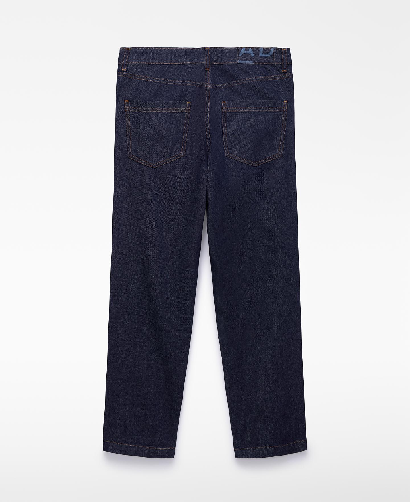 Jeans Regular Fit em Denim de Algodão Azul denim-6