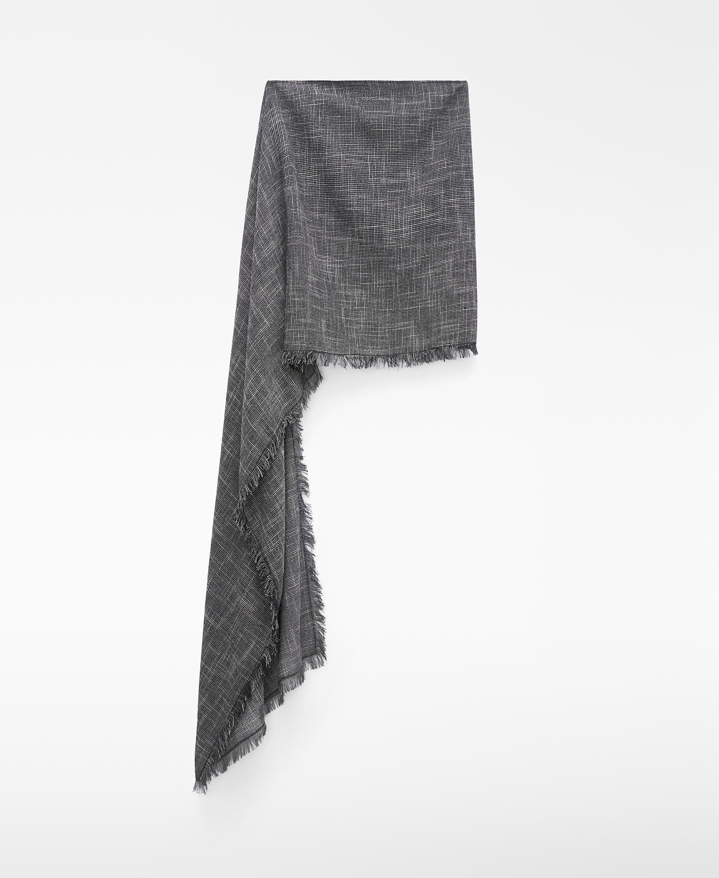 Capa Assimétrica Desfiada Cinzento-escuro-5