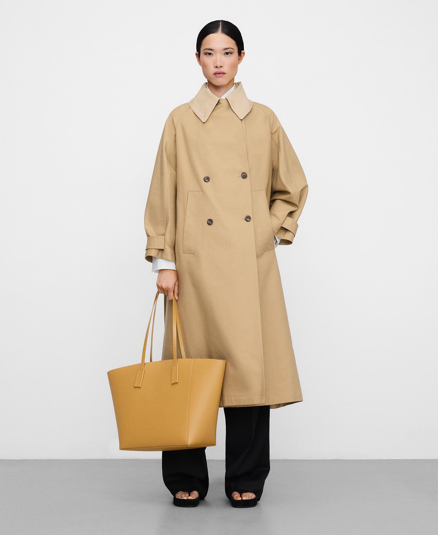 Shopper Mica Horizontal de Pele Camel-5